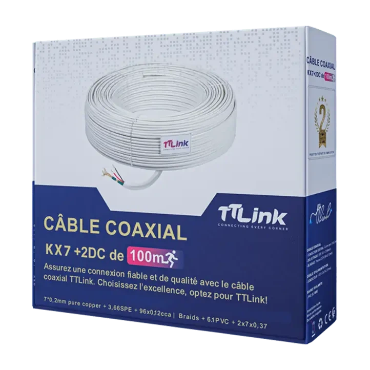 Câble Coaxial Classe 2 orange 100M