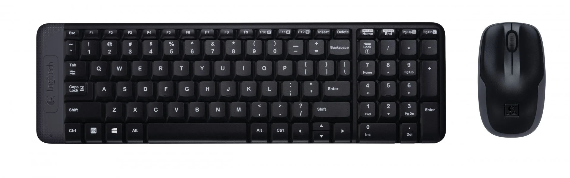 Ensemble Clavier Souris - Sans fil - Logitech - MK220 - AZERTY - Noir