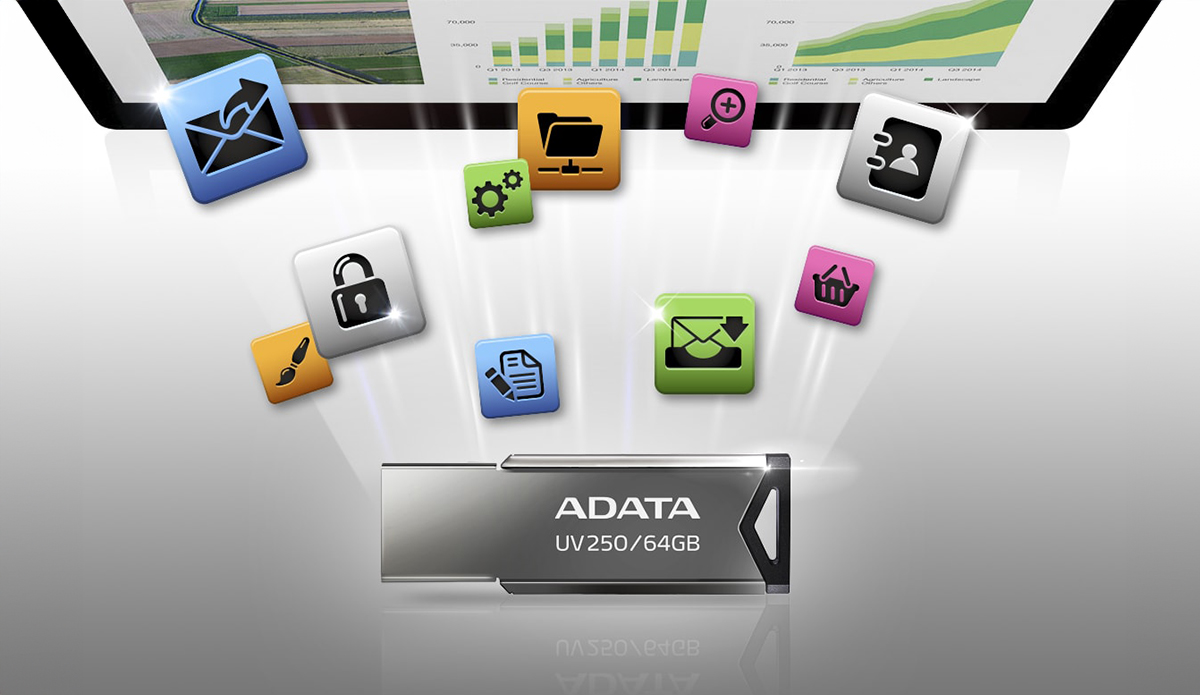 Adata Clé USB 2.0 ADATA UV250 Metal - 16GB