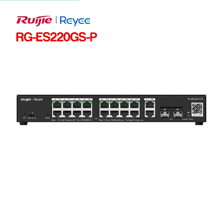  Switch Administrable Reyee 20 ports - 16 PoE+ / 2SFP 250W