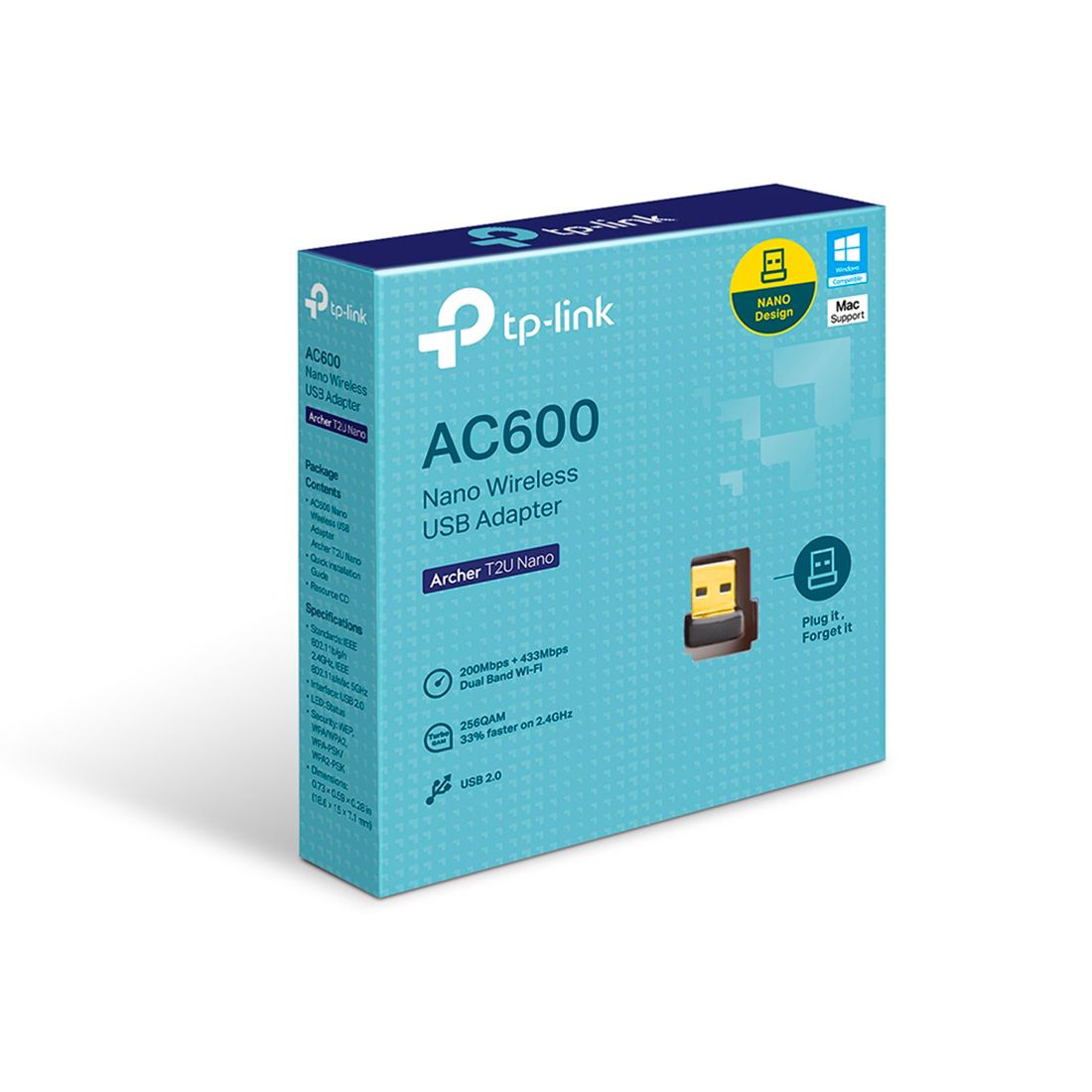 CLE WIFI TP LINK BI BANDE AC600 ARCHER T2U NANO