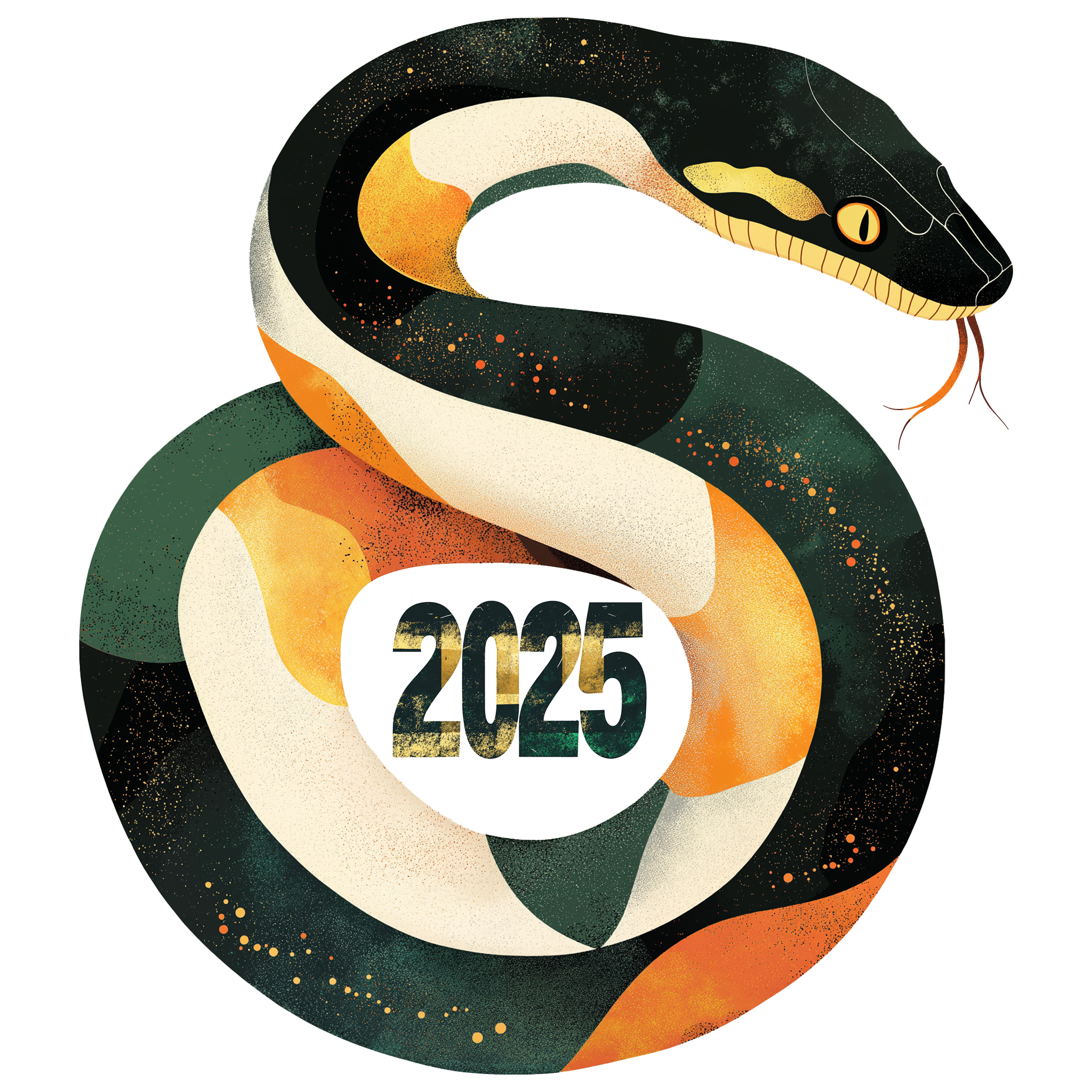 Happy 2025 Year of the Snake Print T-Shirt