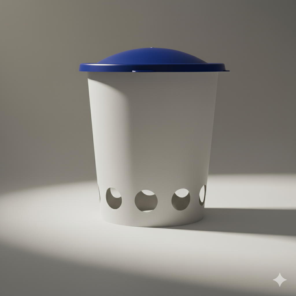 برميل علف دجاج كبير