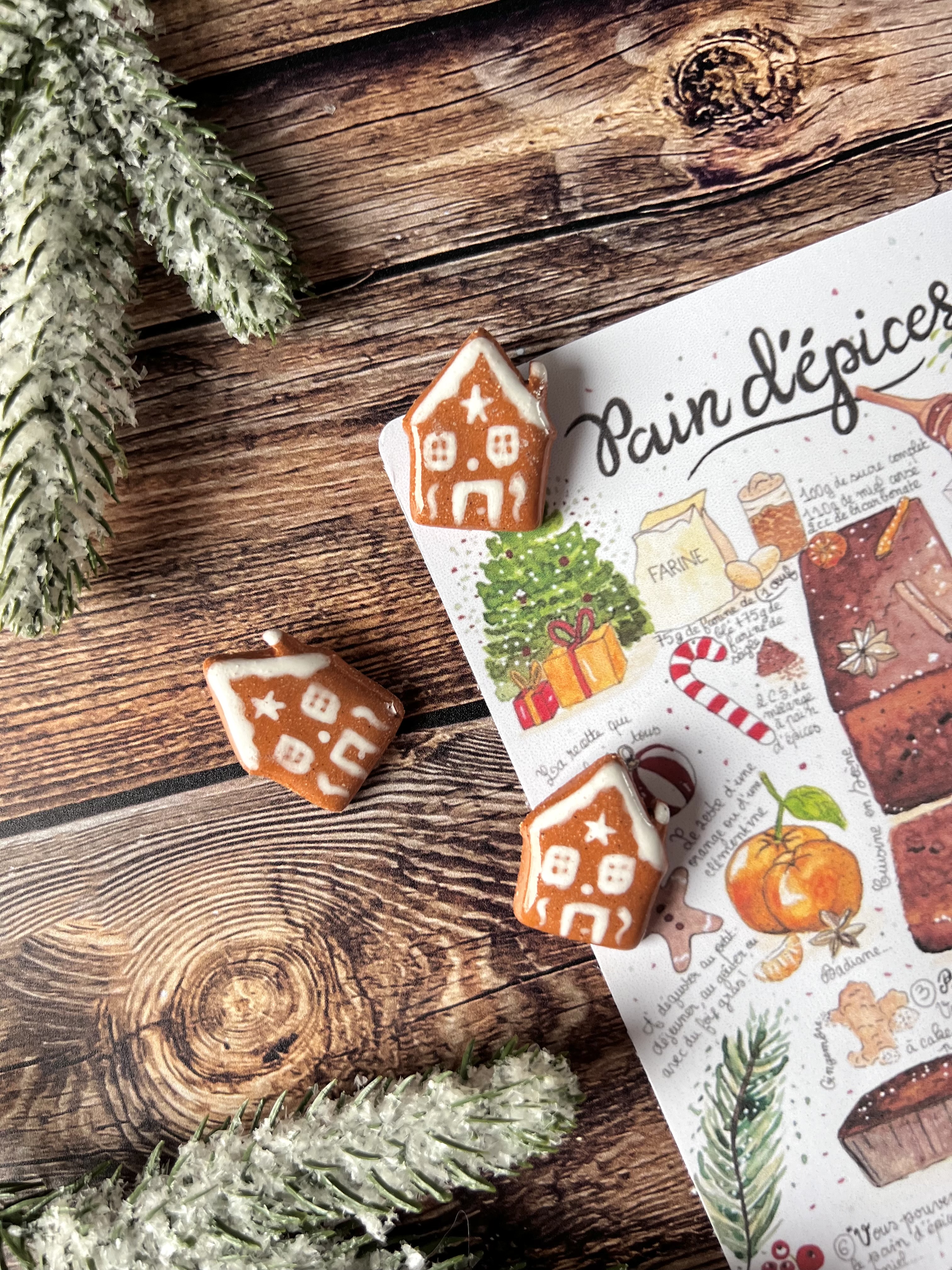 Magnet maison en pain d'épices