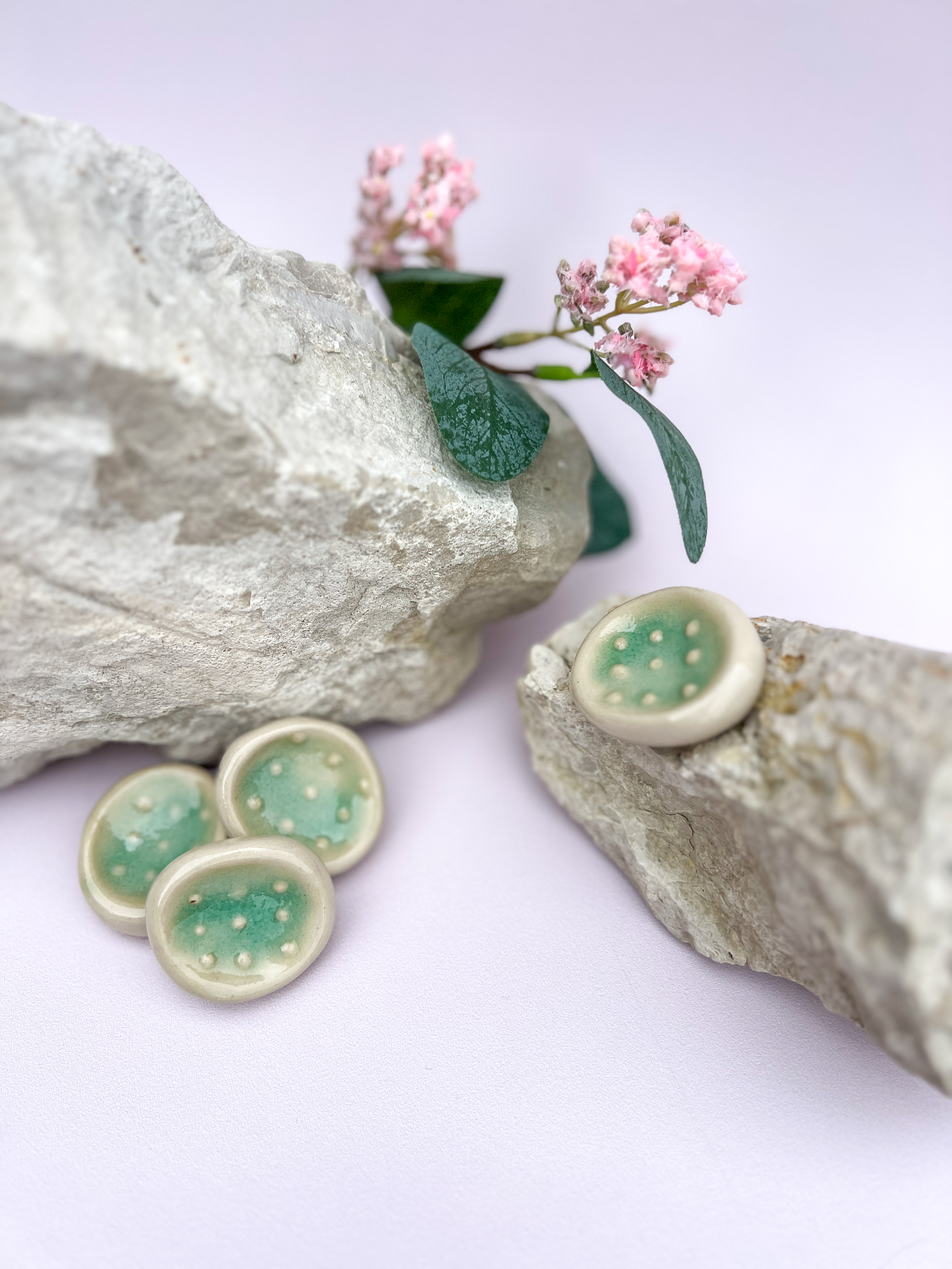 Worry stone "Mountains lake texturé"