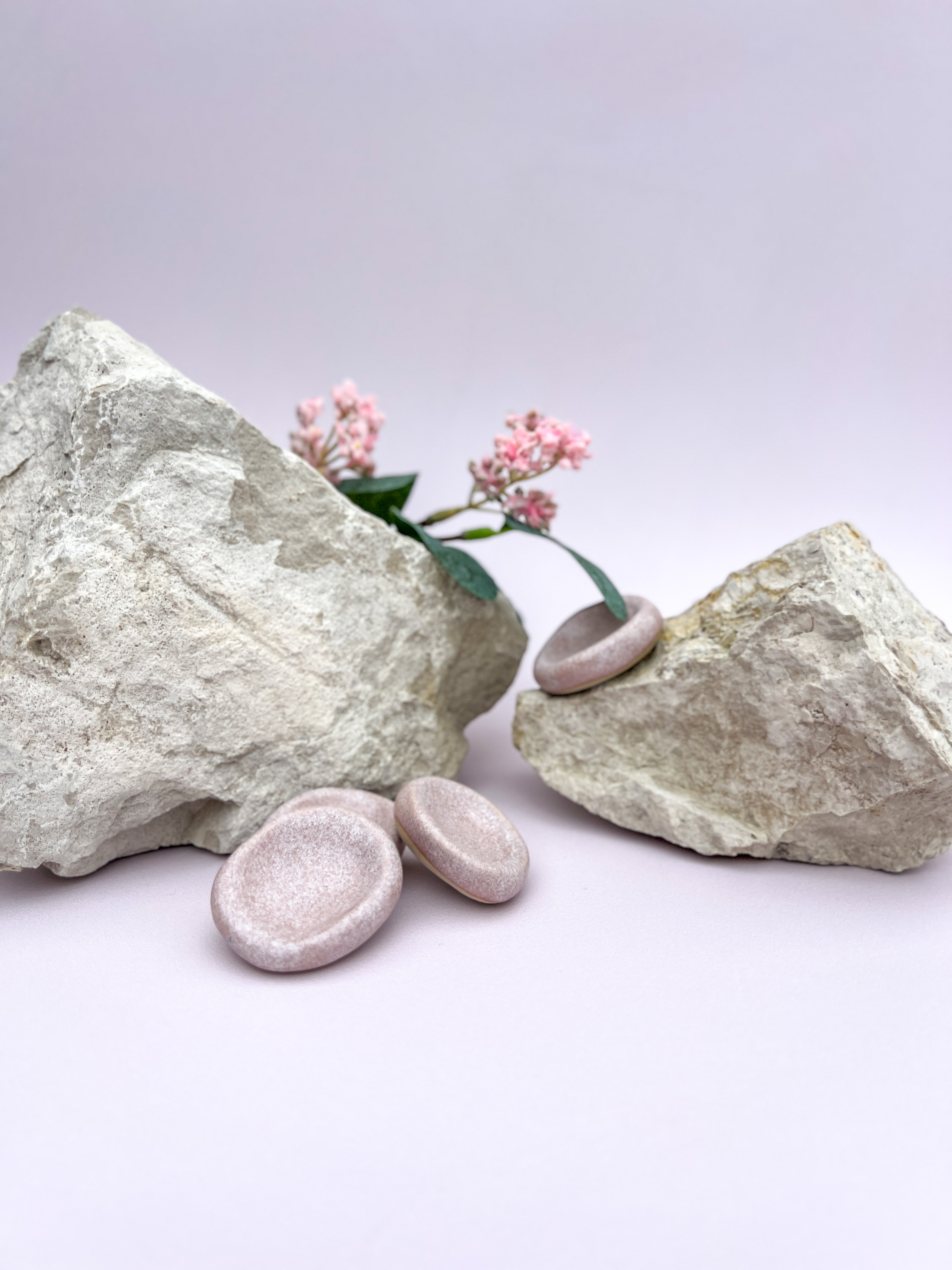 Worry stone "Lavande givrée"