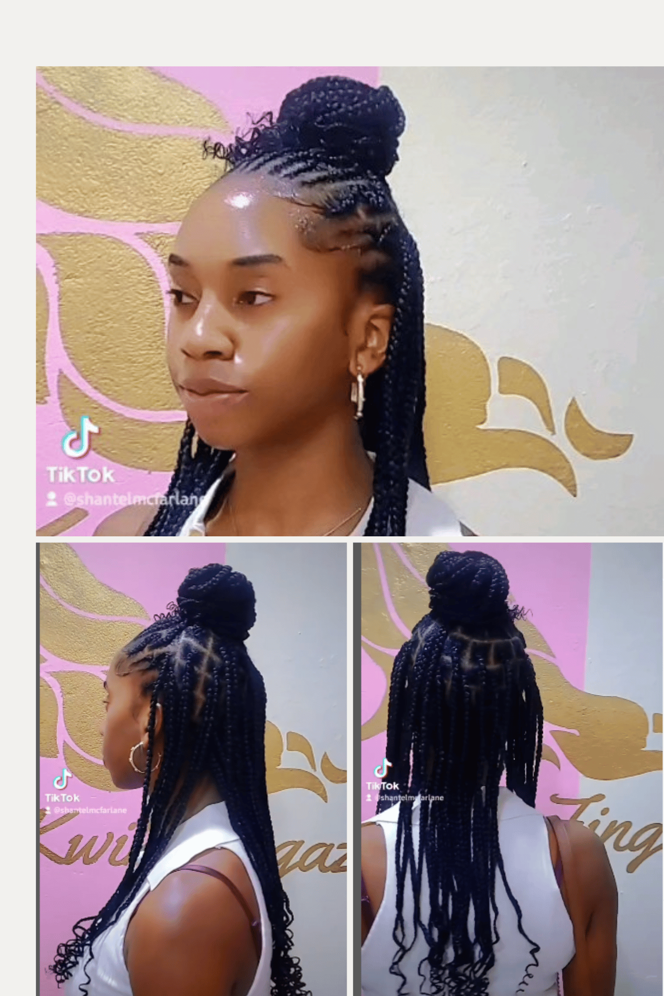 Invisible Cornrow Braids with Plaits