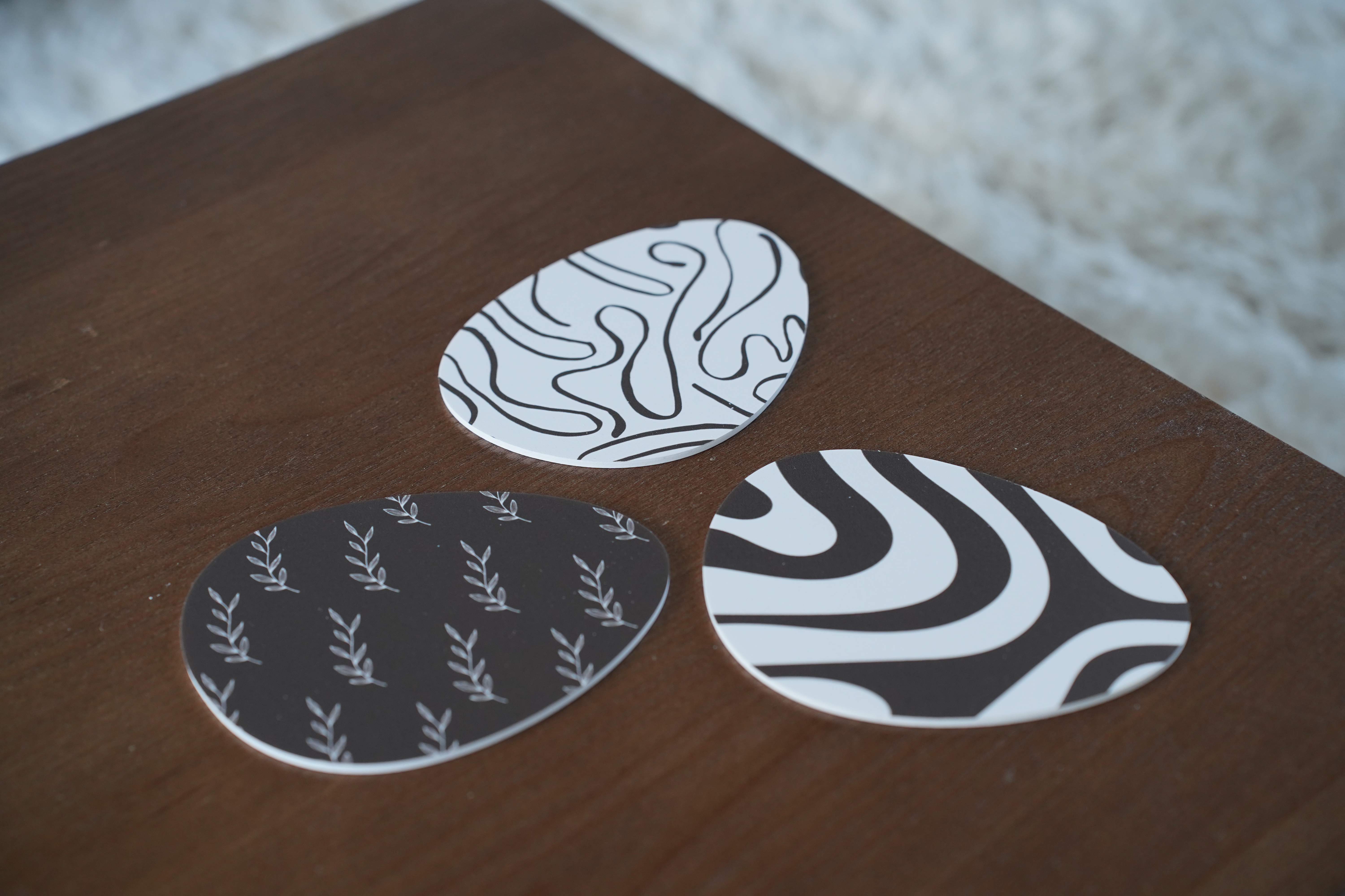 Curve onderzetters - set van 6 stuks