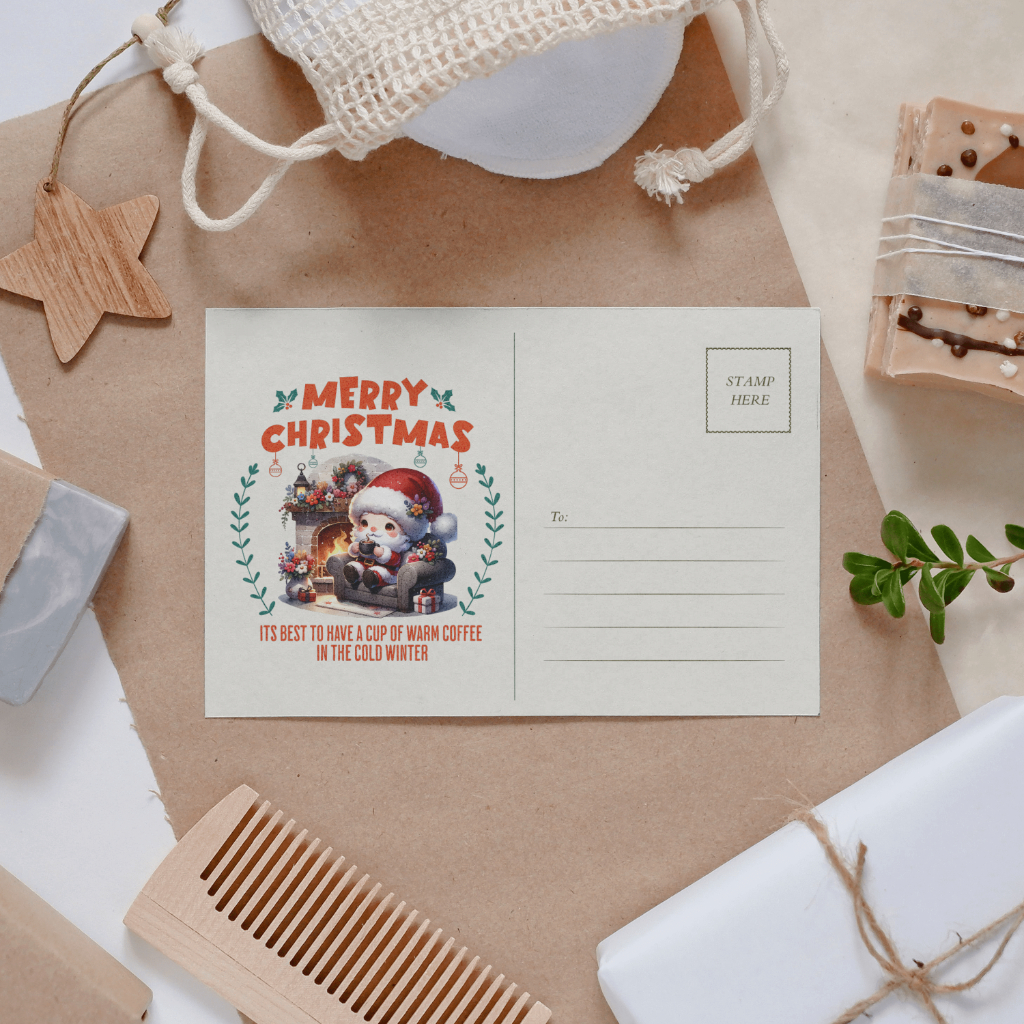 Merry Christmas and Celebrate The Season Postcards, Printable Digital Designs, Seasonal & Holidays Greeting Cards- PNG Files