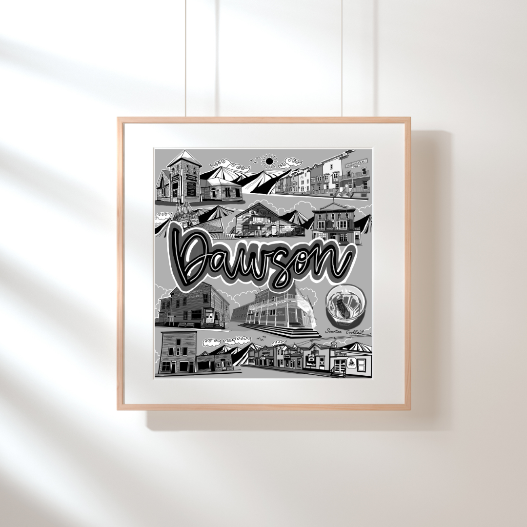 Yukon Dawson City Printable Wall Art Travel Poster, Canada Dawson City Poster, Dawson Artwork, Digital Printable Art