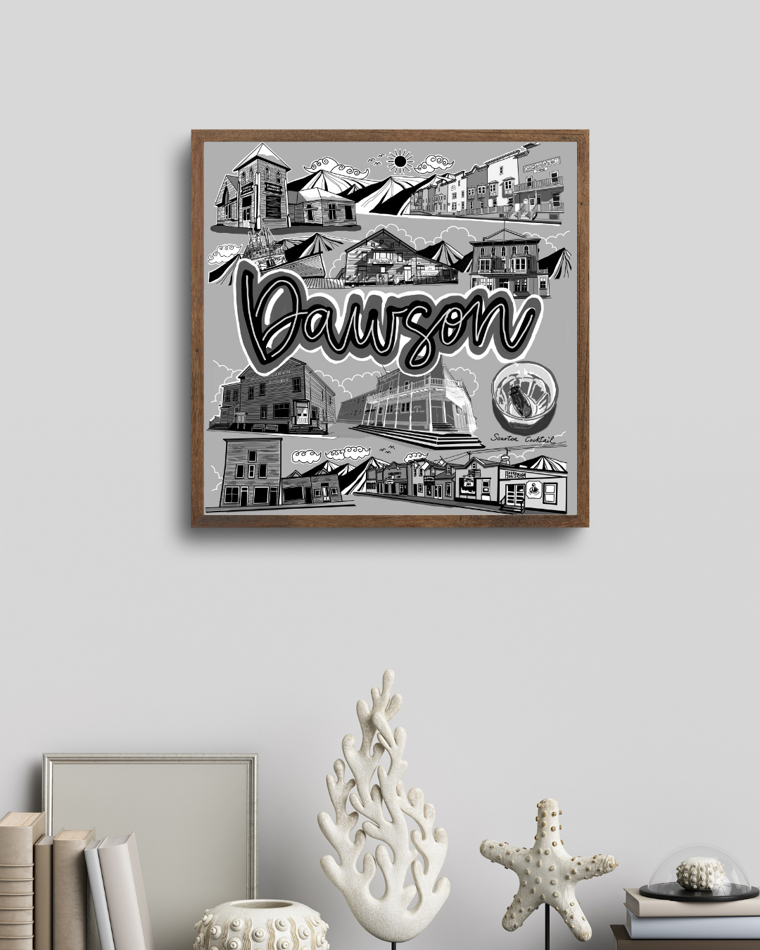 Yukon Dawson City Printable Wall Art Travel Poster, Canada Dawson City Poster, Dawson Artwork, Digital Printable Art