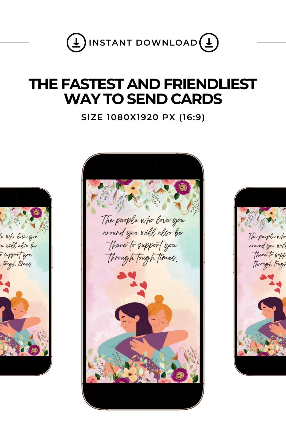  Encouragement Video E-Card, Animated Supportive Video Card With Audio, Get Well Card, Motivational Card for Friends  (1 MP4 file)