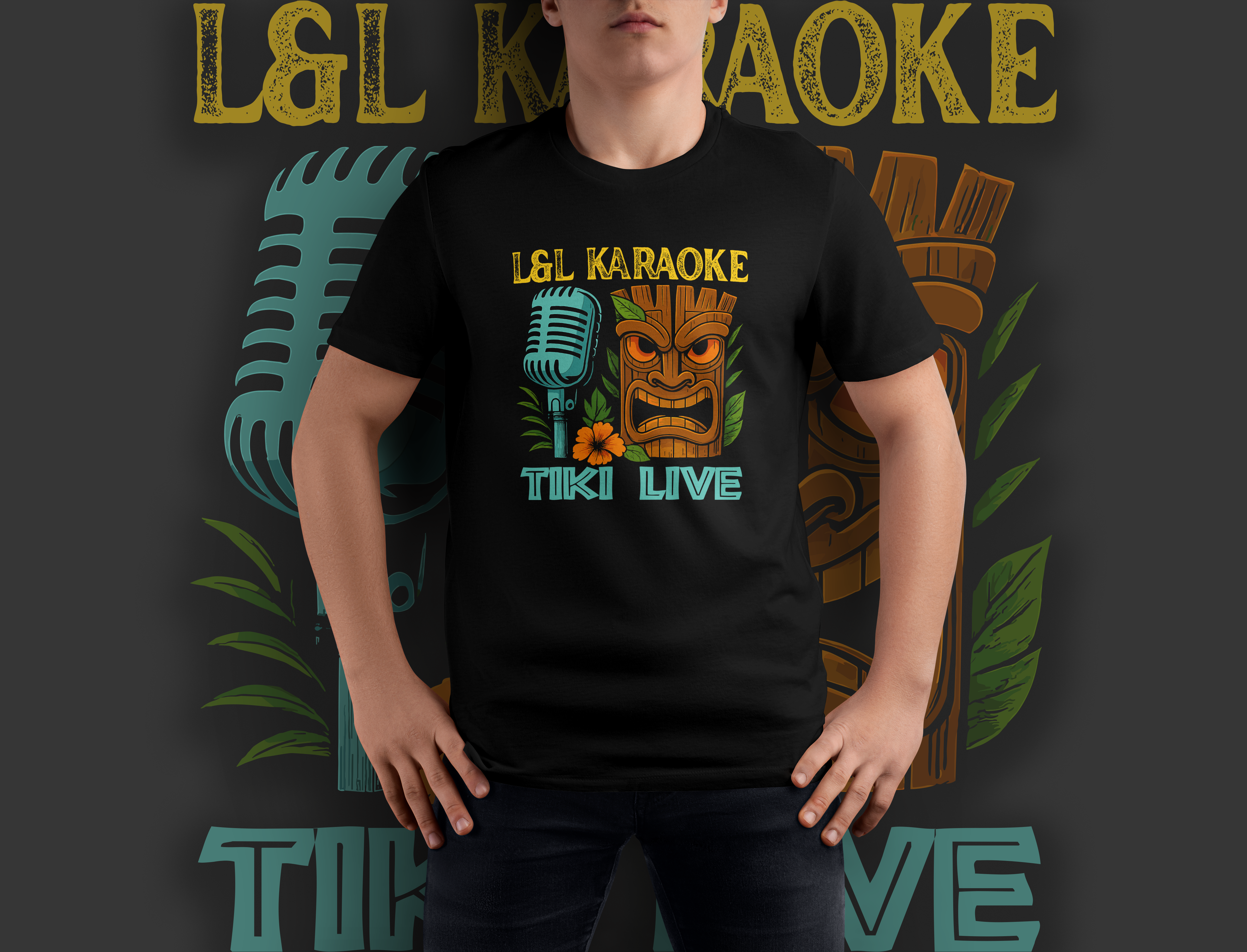 L&L Karaoke Tiki Live T-shirt