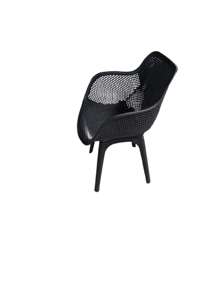 Fauteuil design ajouré en plastique – Confort premium