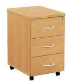 Caisson en Bois Stratifié – 3 Tiroirs