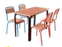 Table à Piétement Jumelé – Stabilité et Polyvalence