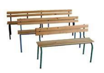 Banc Semi-Métallique avec Dossier – Réf : MBb42