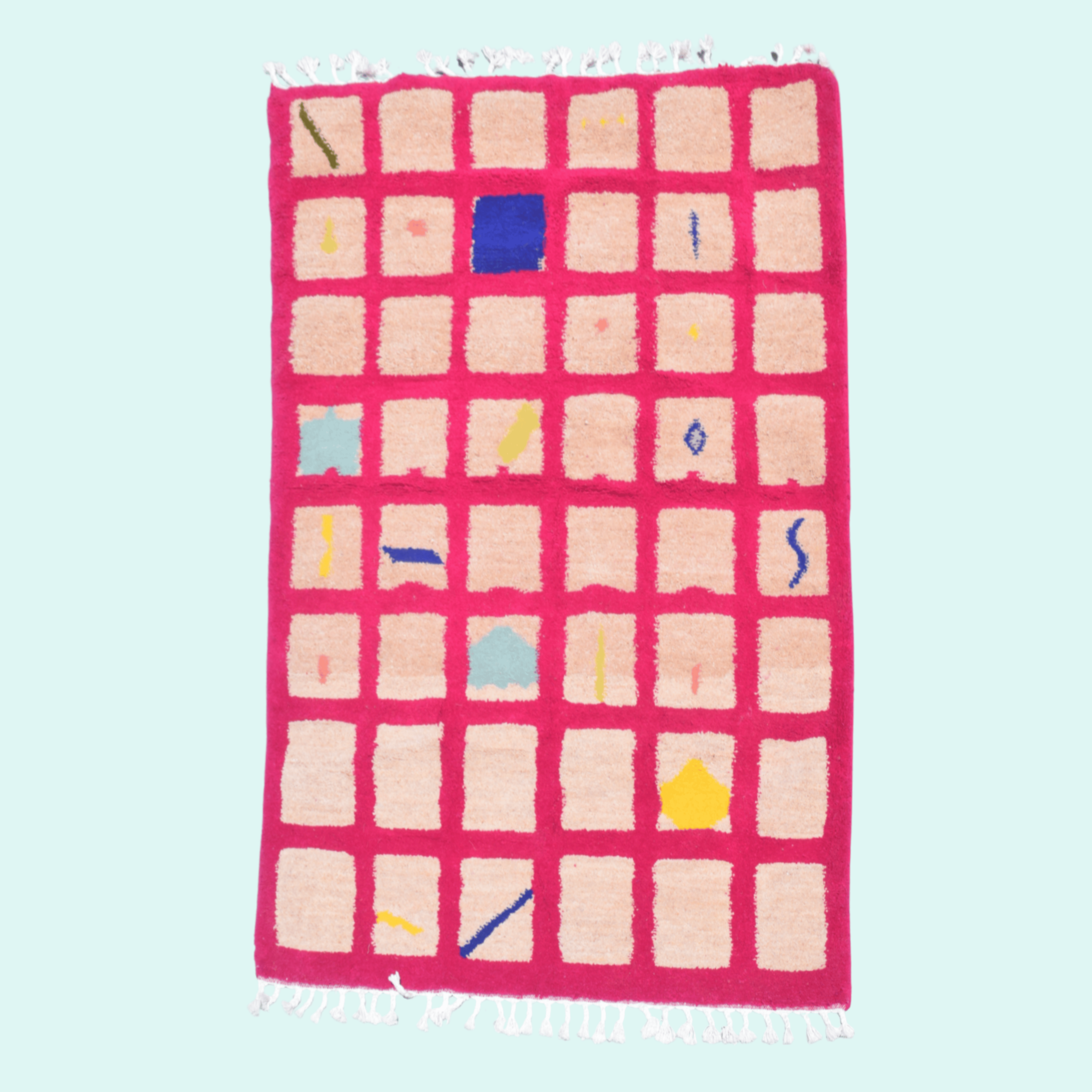 PINK DAMIER (205 cm x 150 cm)