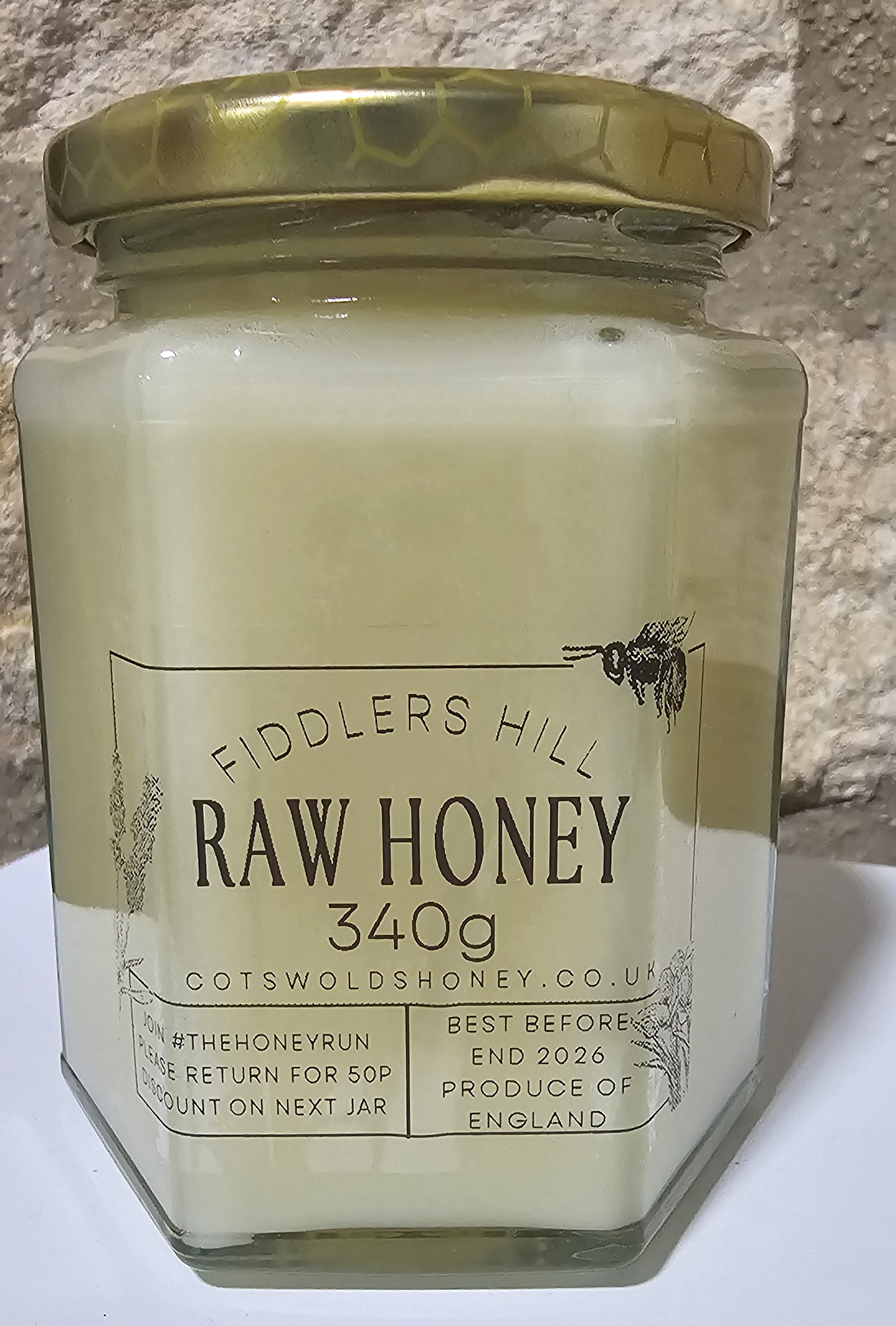 340g/12oz jars of honey
