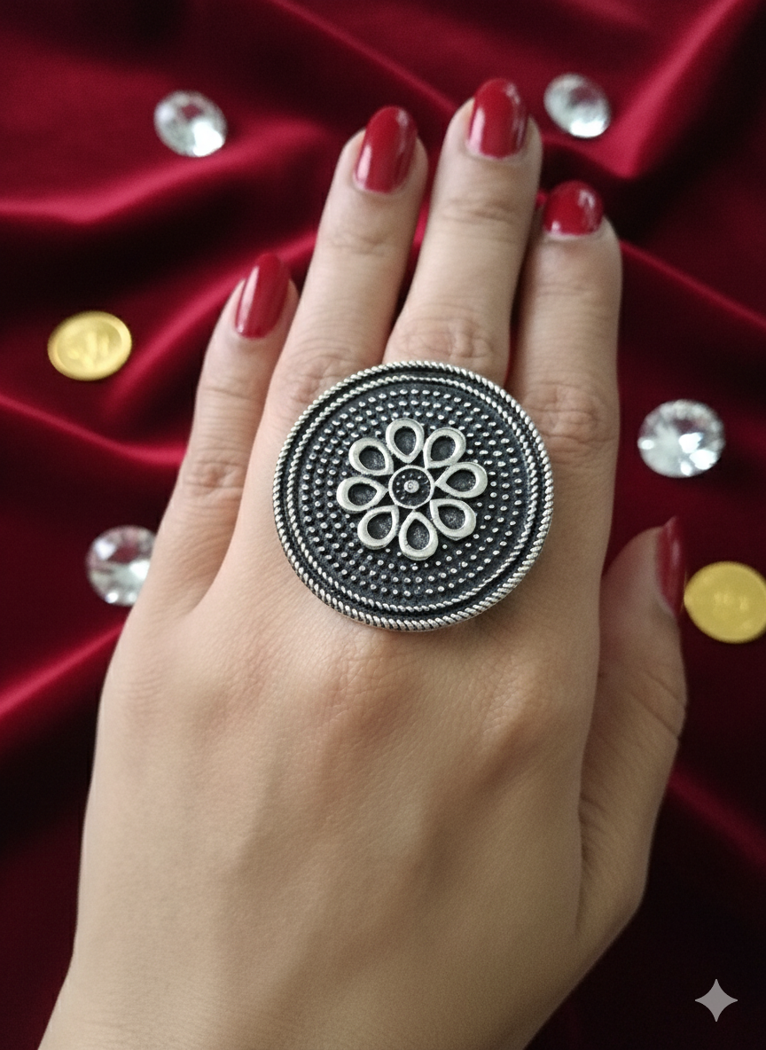 Antique Silver Statement Ring