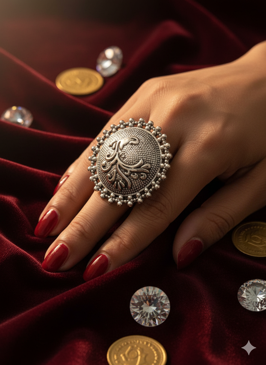 Antique Silver Statement Ring