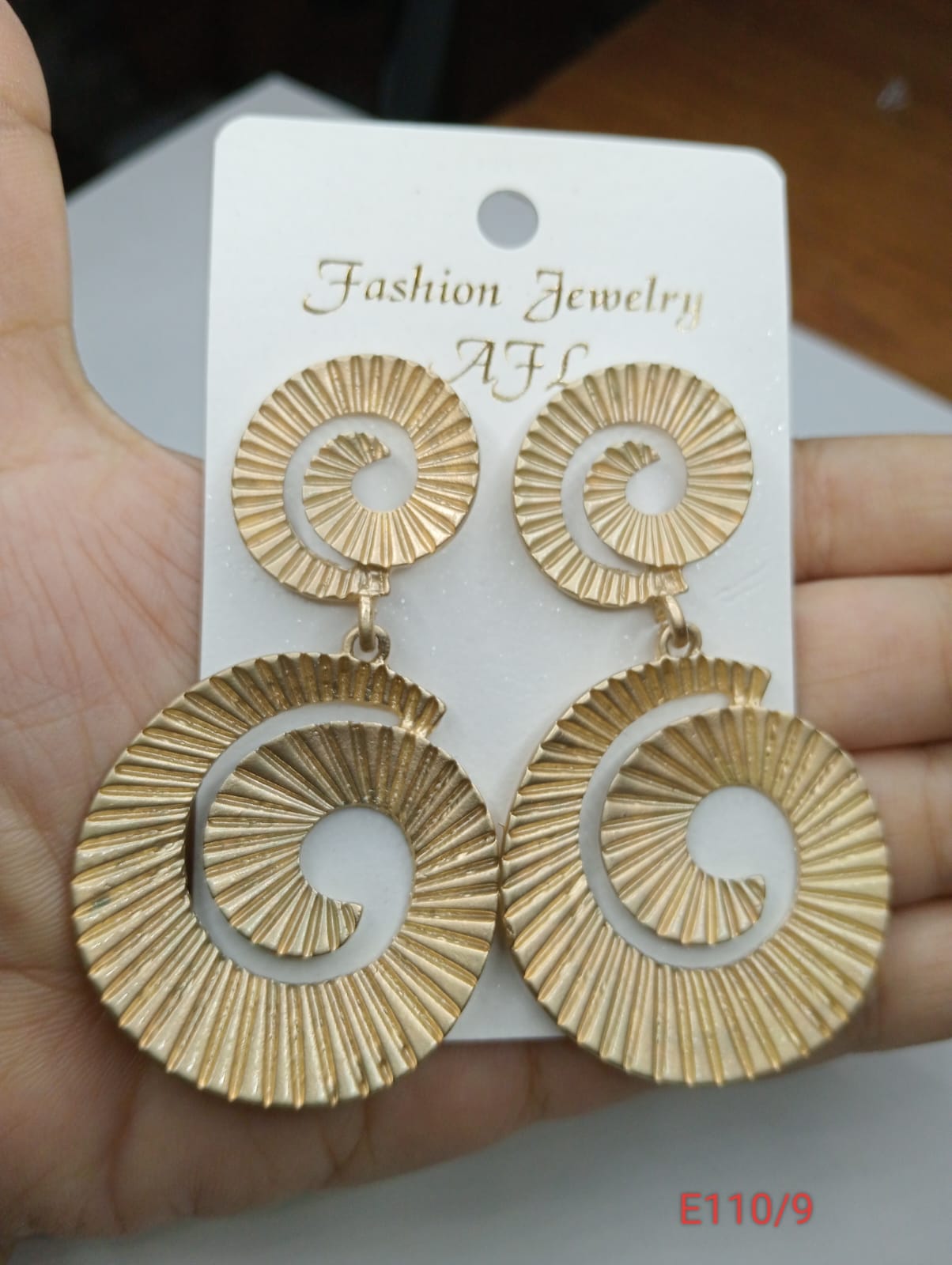Gold Spiral Earrings