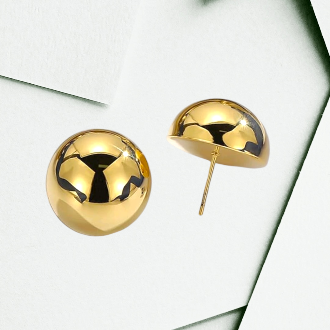 Gold Dome Earrings