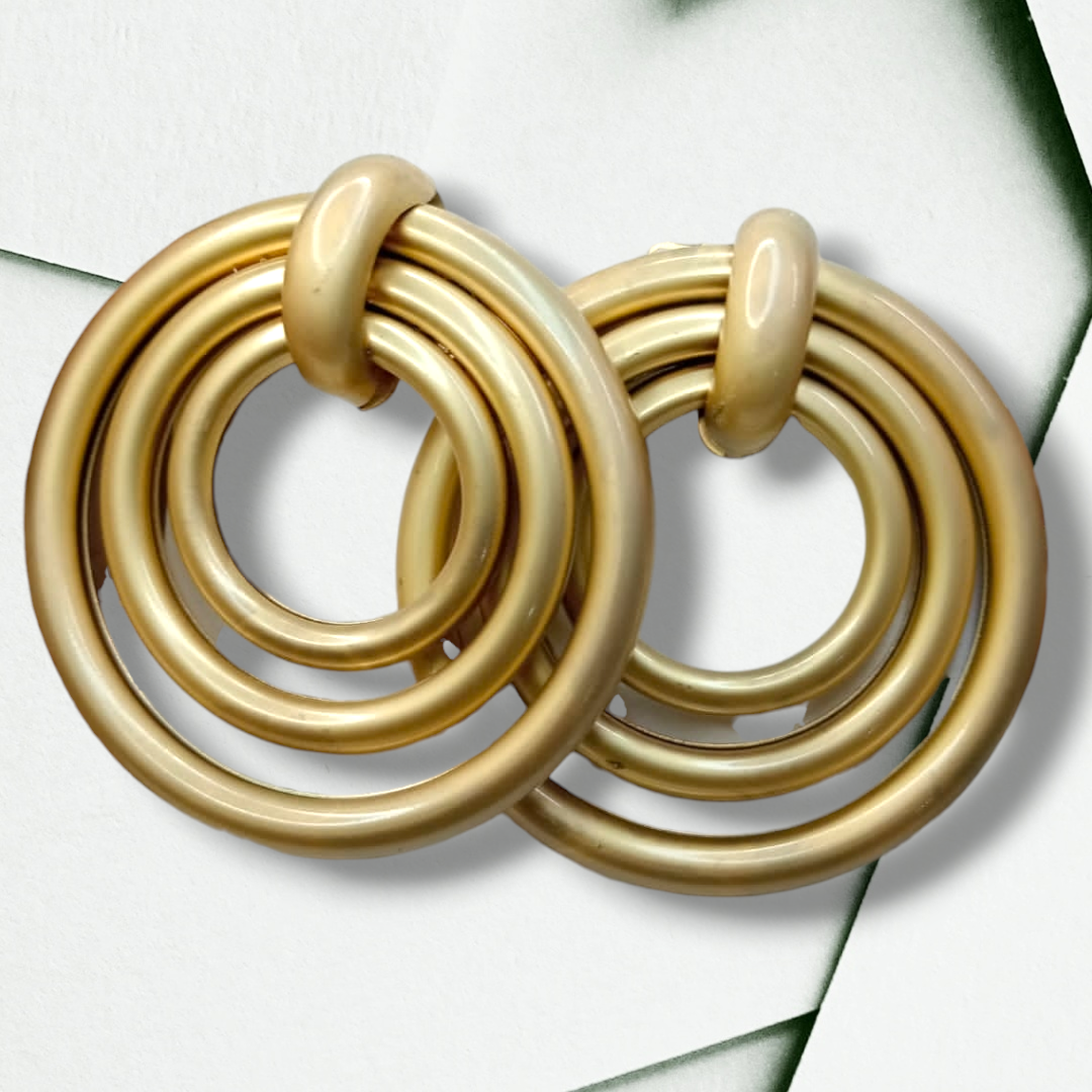 Gold Circular Earrings