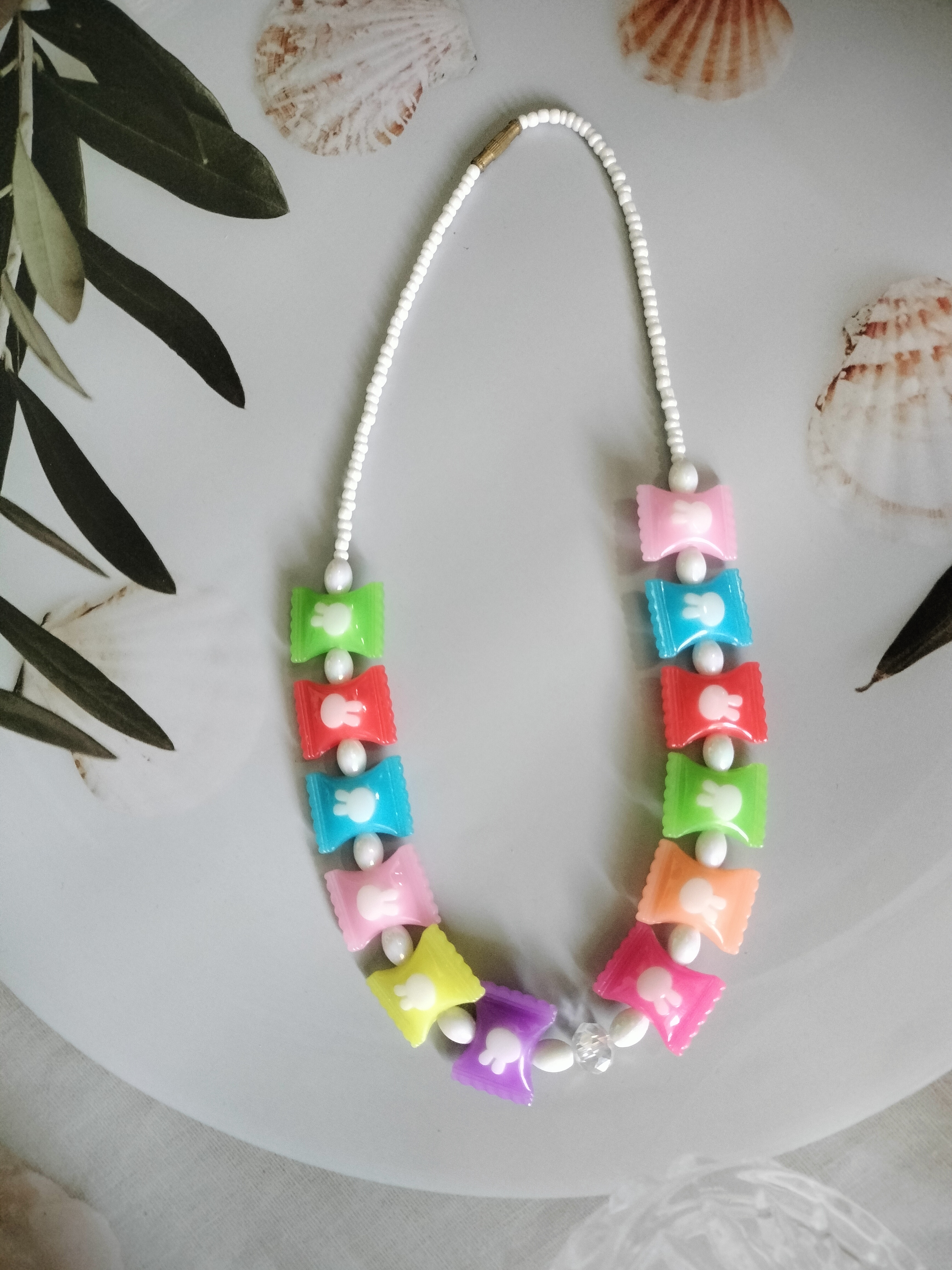 Colorful Toffee Beaded Necklace