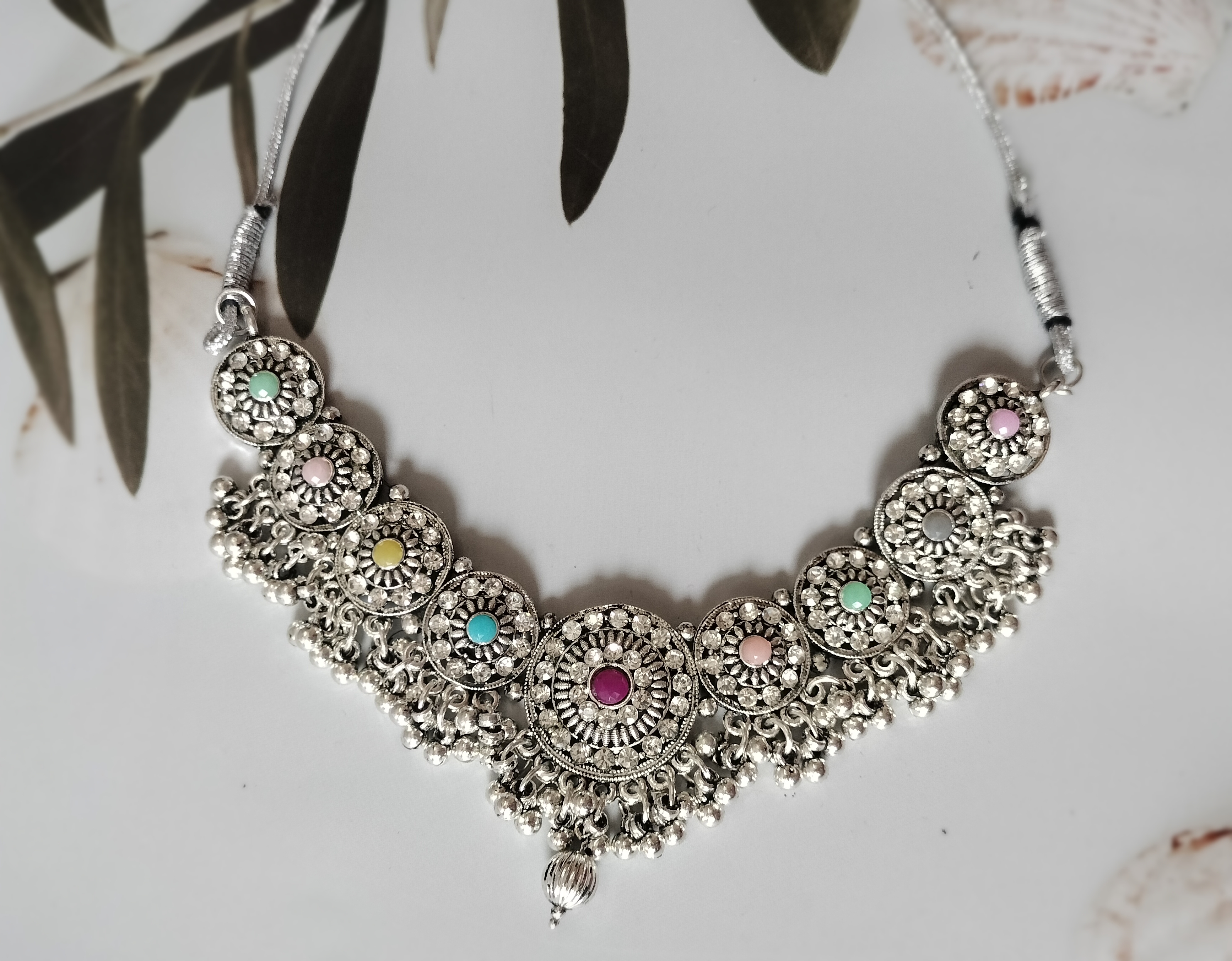 Elegant Silver oxidised Jewelry Set