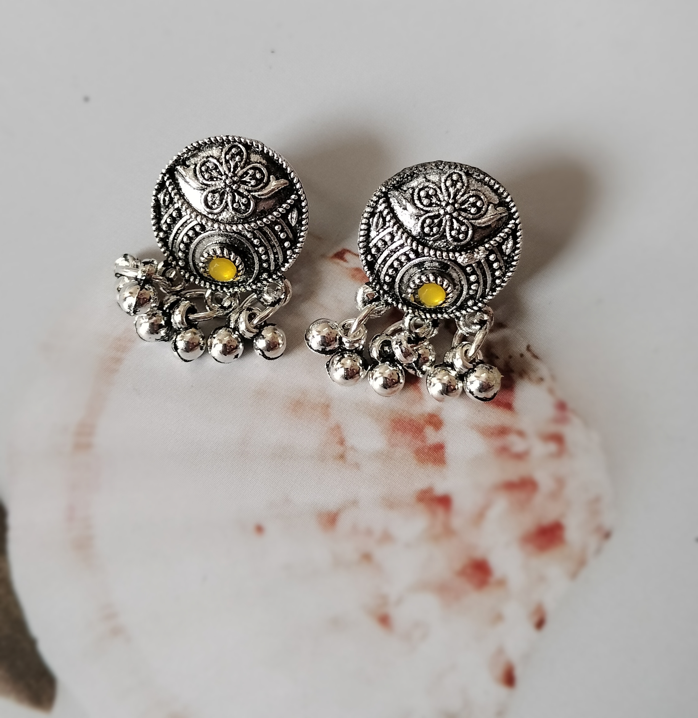 Ethnic Silver oxidised Necklace Set