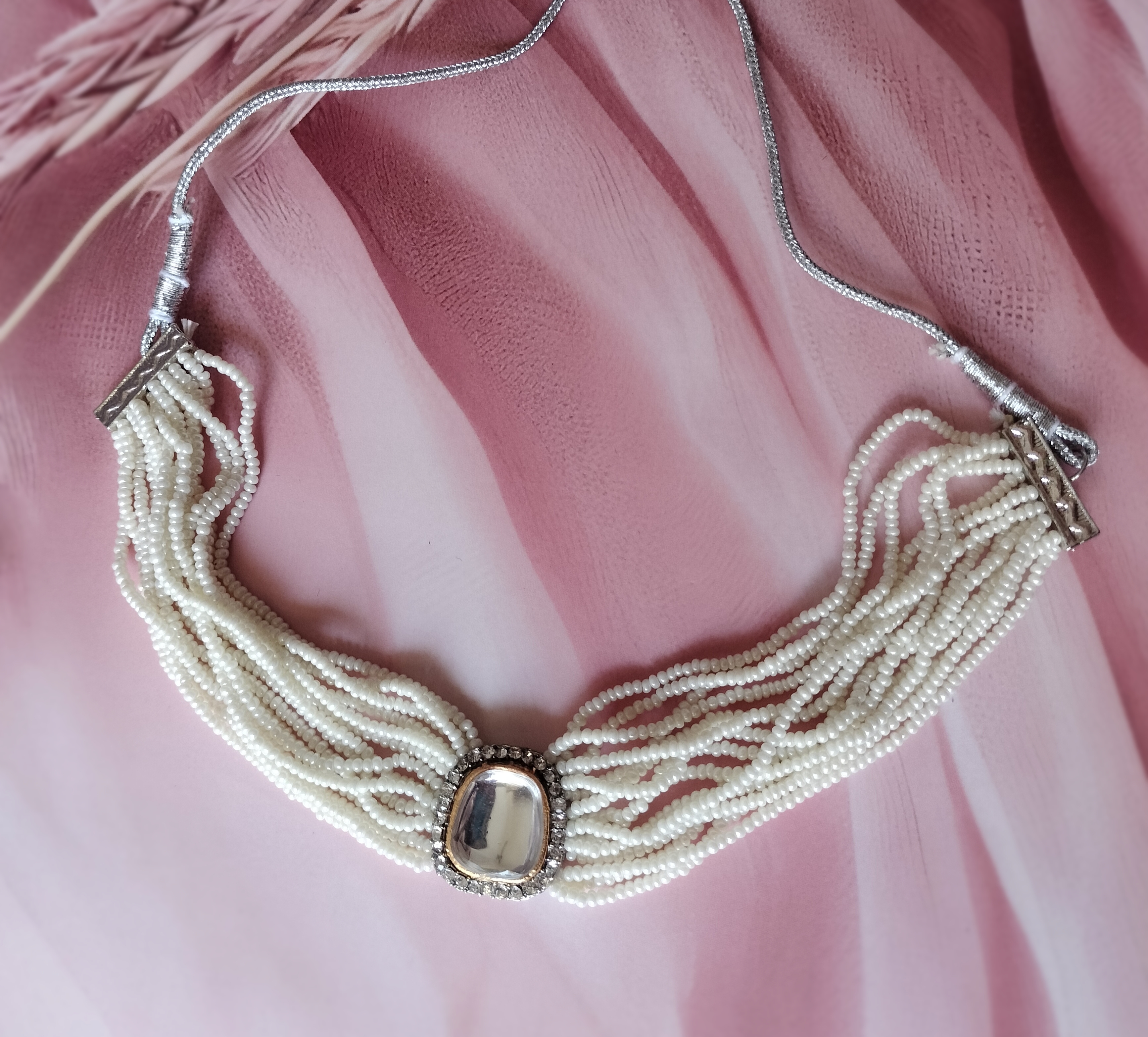 Elegant Pearl Necklace and Earring Set