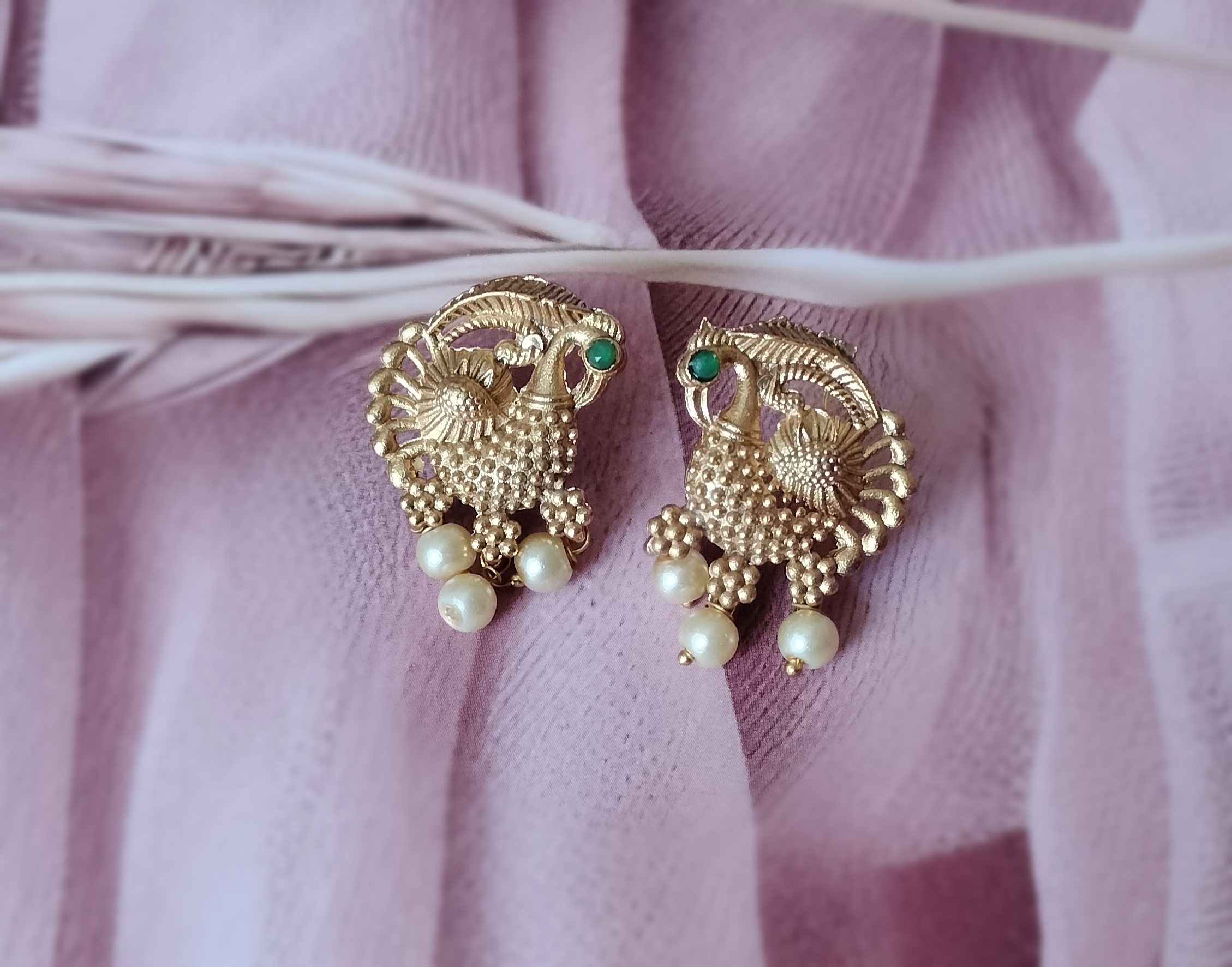 Traditional Gold Plated Temple Jewelry Set