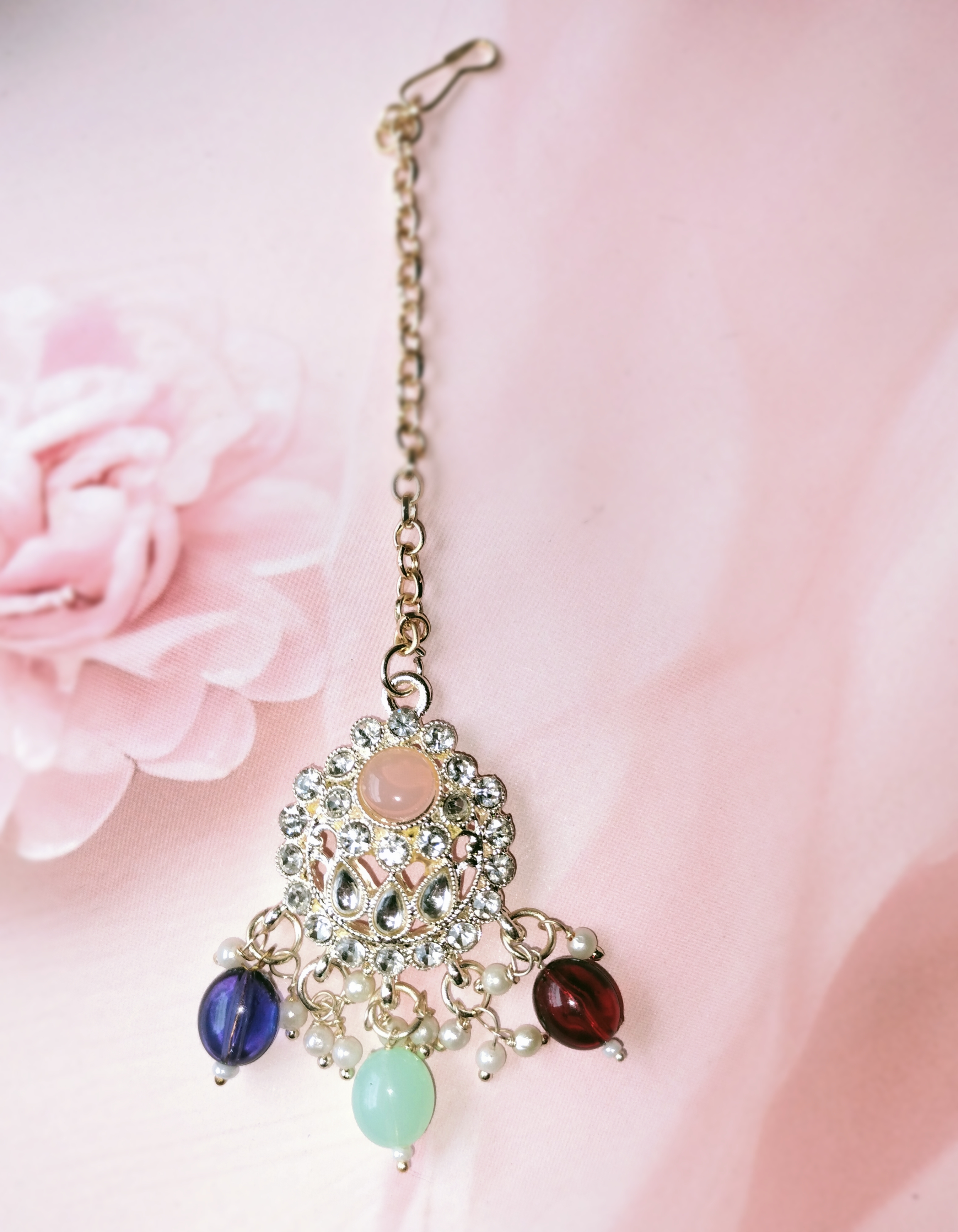 Colorful Beads Kundan Jewelry Set