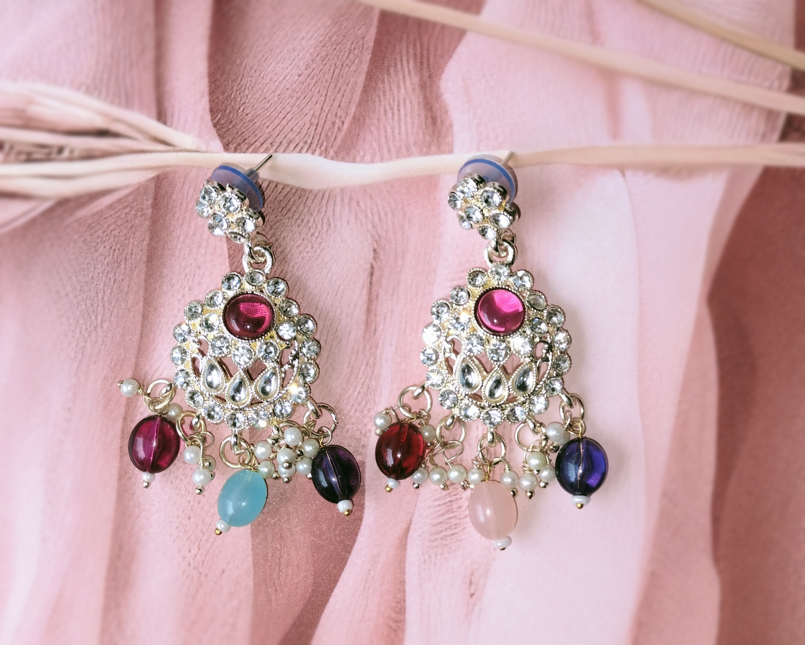 Colorful Beads Kundan Jewelry Set