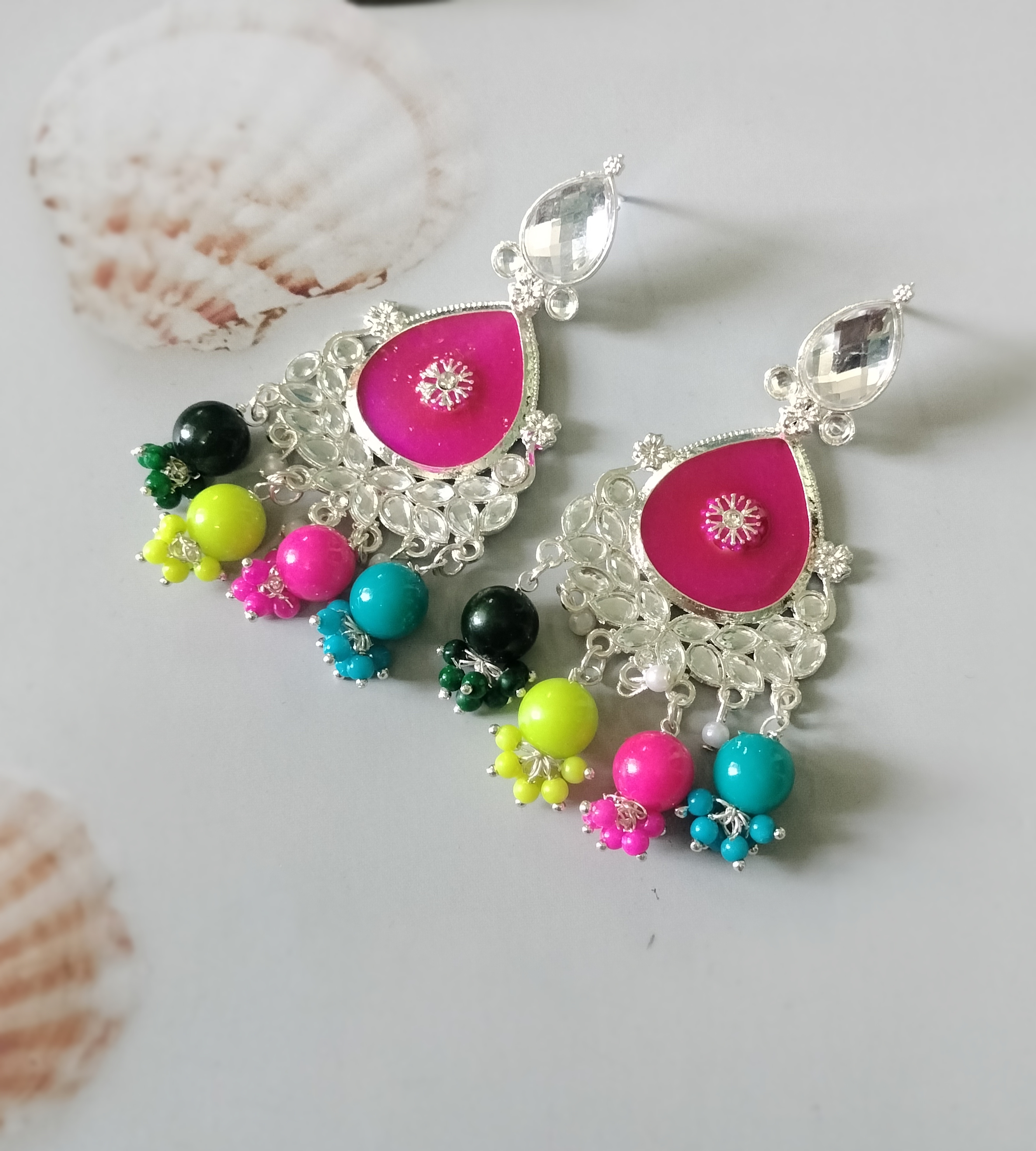 Colorful jhumkas