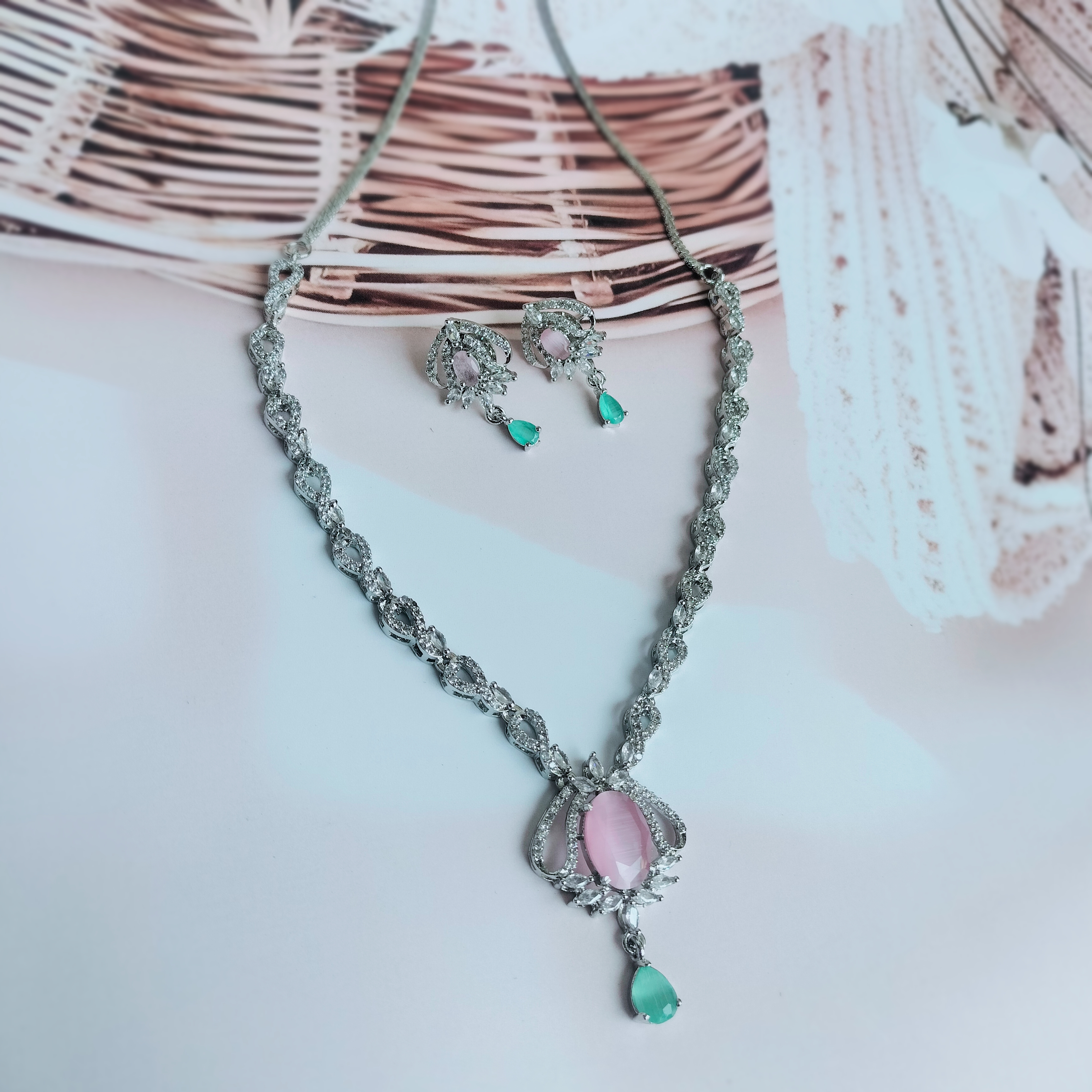 Elegant AD Necklace and Earring Set