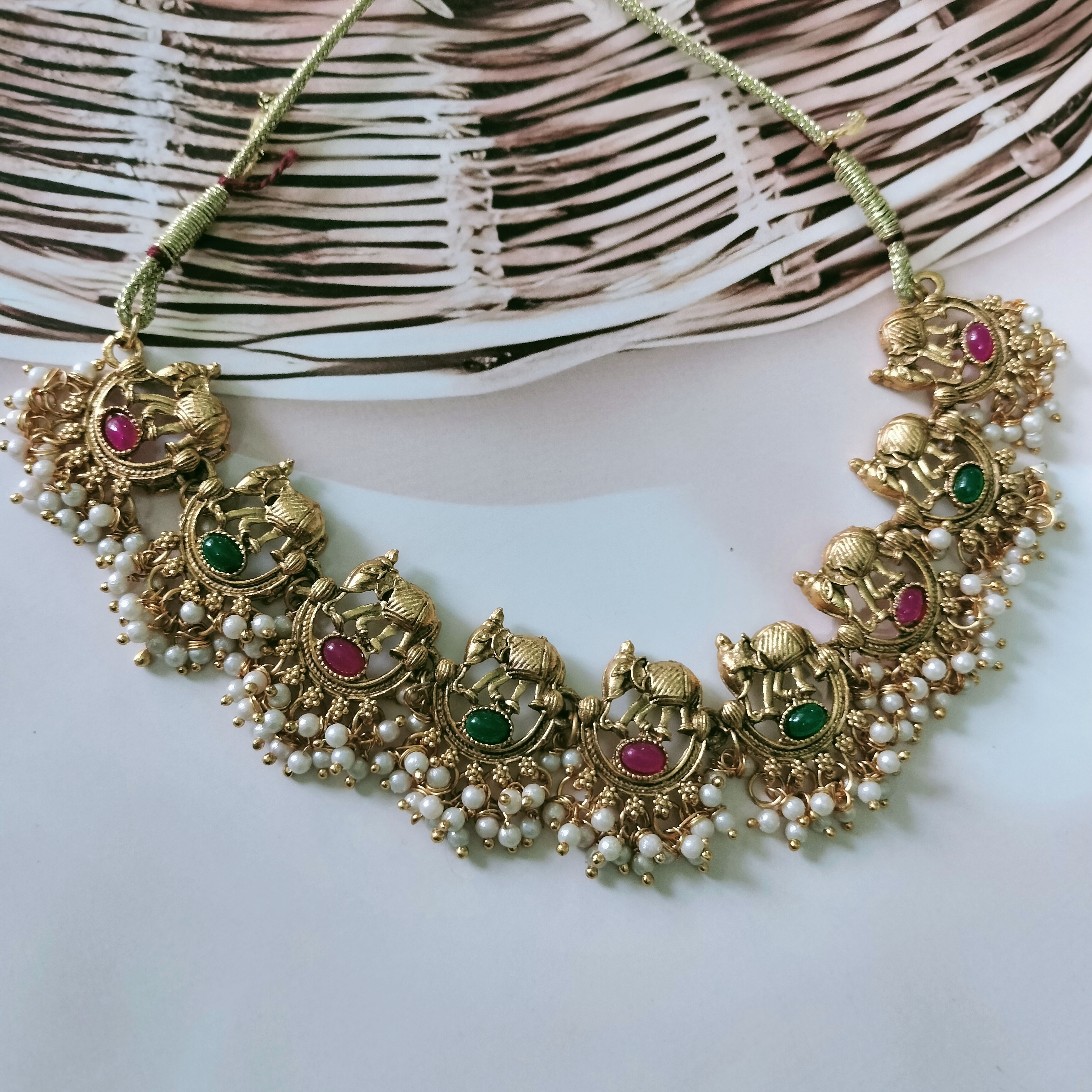 Traditional mahavat Necklace Set