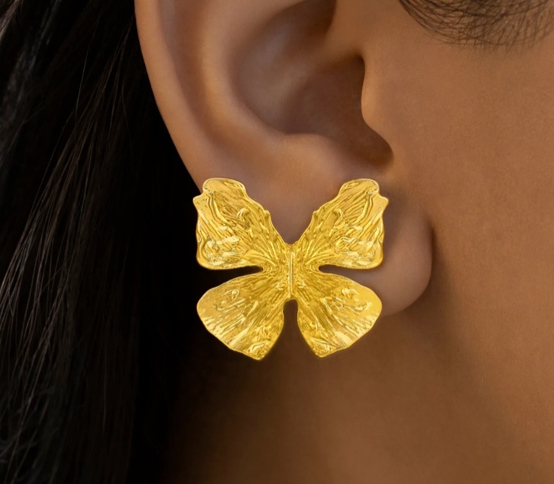 Anti-Tarnish Gold Butterfly Jewelry Set