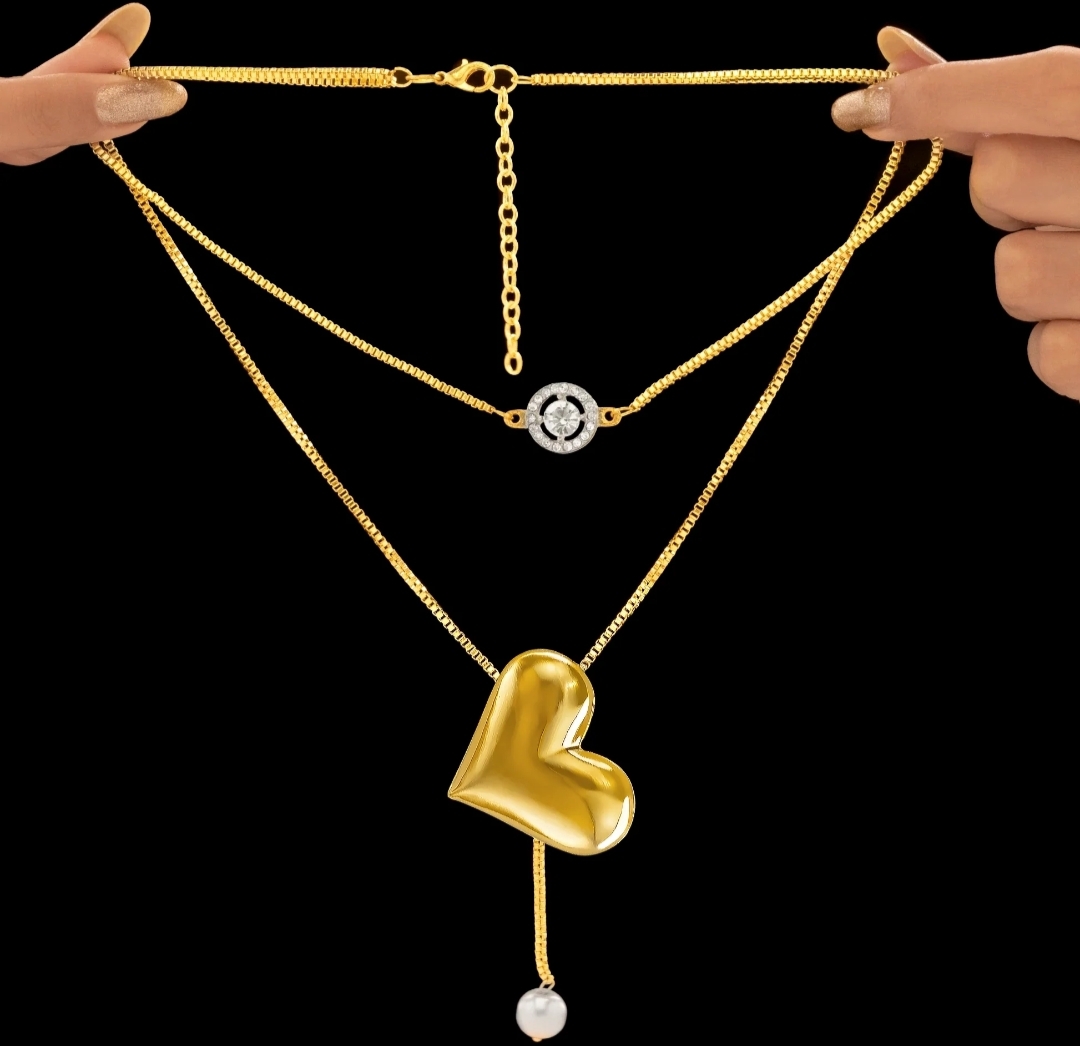 Gold Heart Pendant Necklace