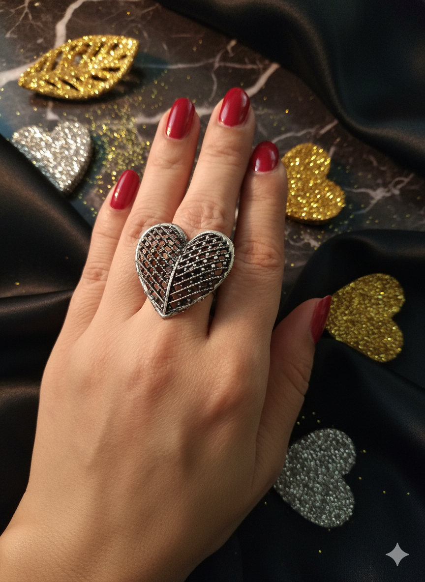 Heart-Shaped Statement Ring