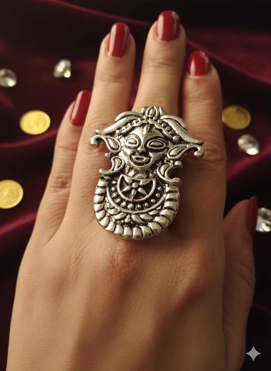 Tribal Goddess Statement Ring
