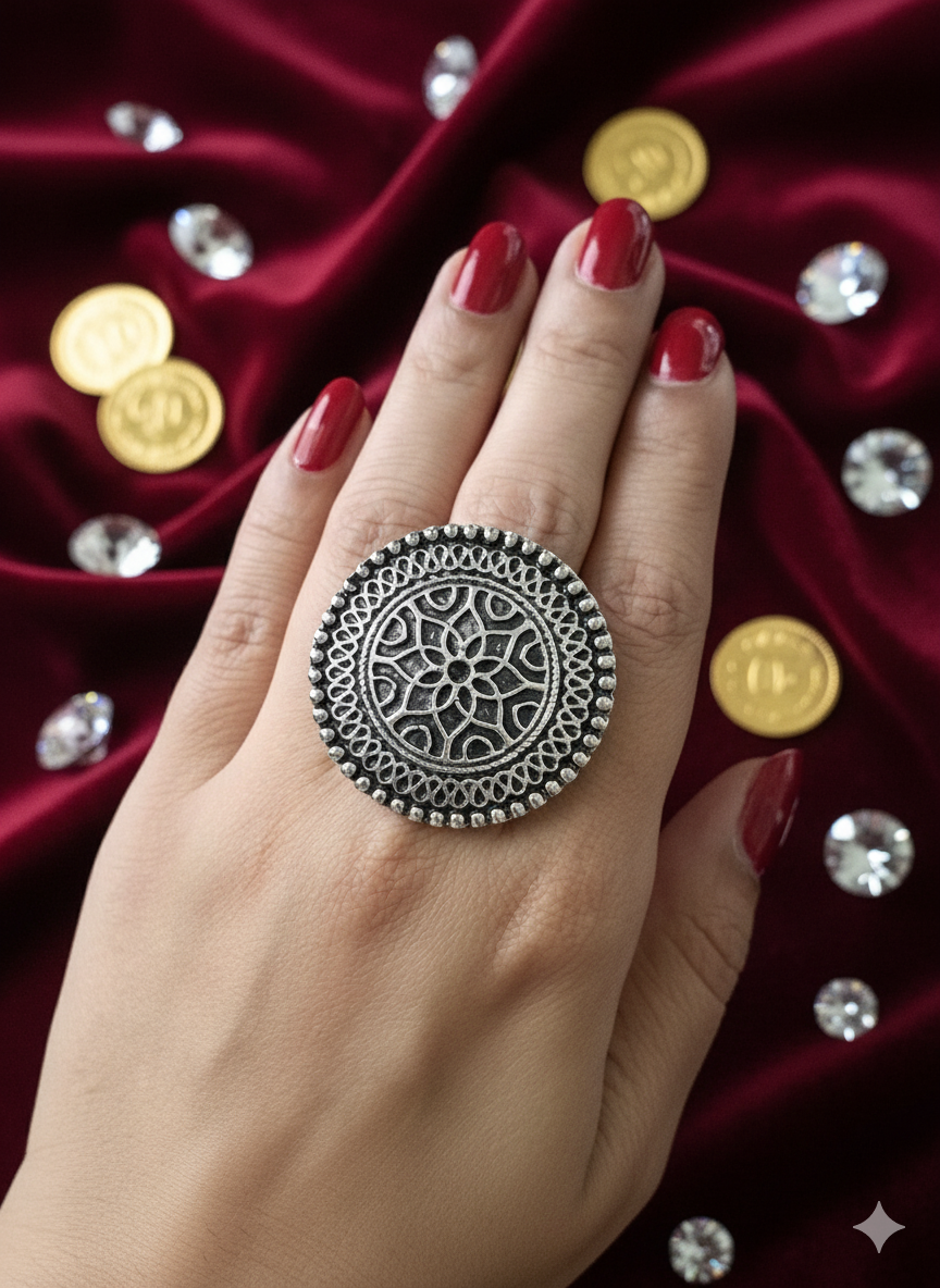 Antique Silver Statement Ring