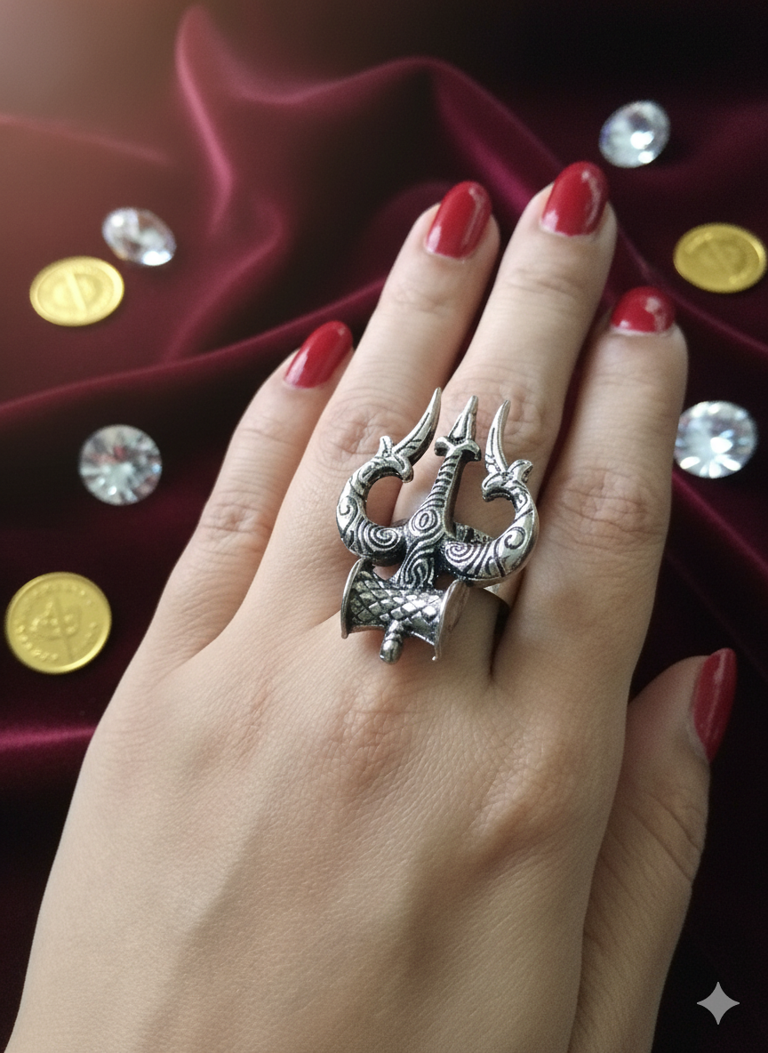 Trishul Statement Ring