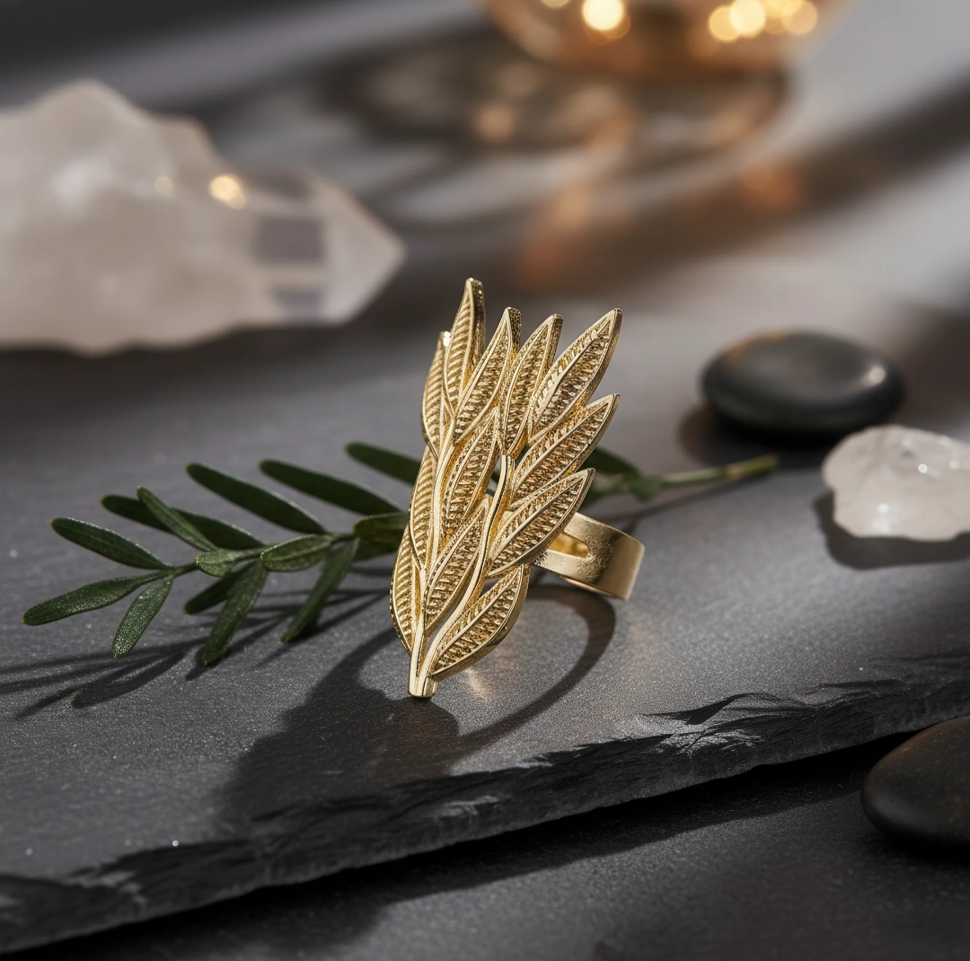 Gold Leaf Statement Ring
