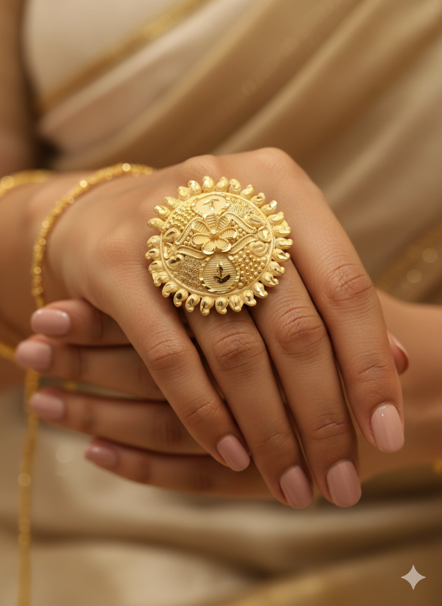 Traditional Gold Statement Ring