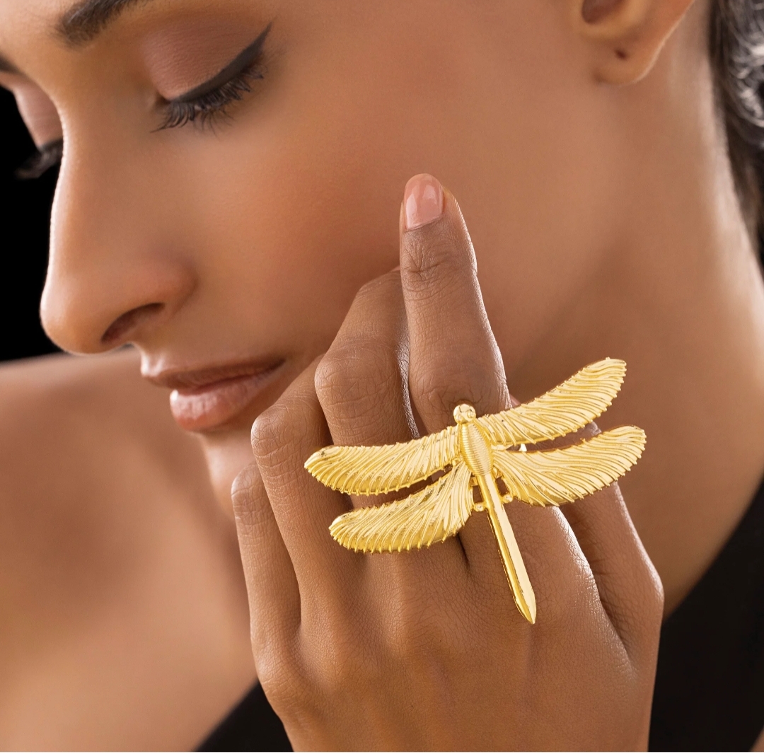 Dragonfly Statement Ring