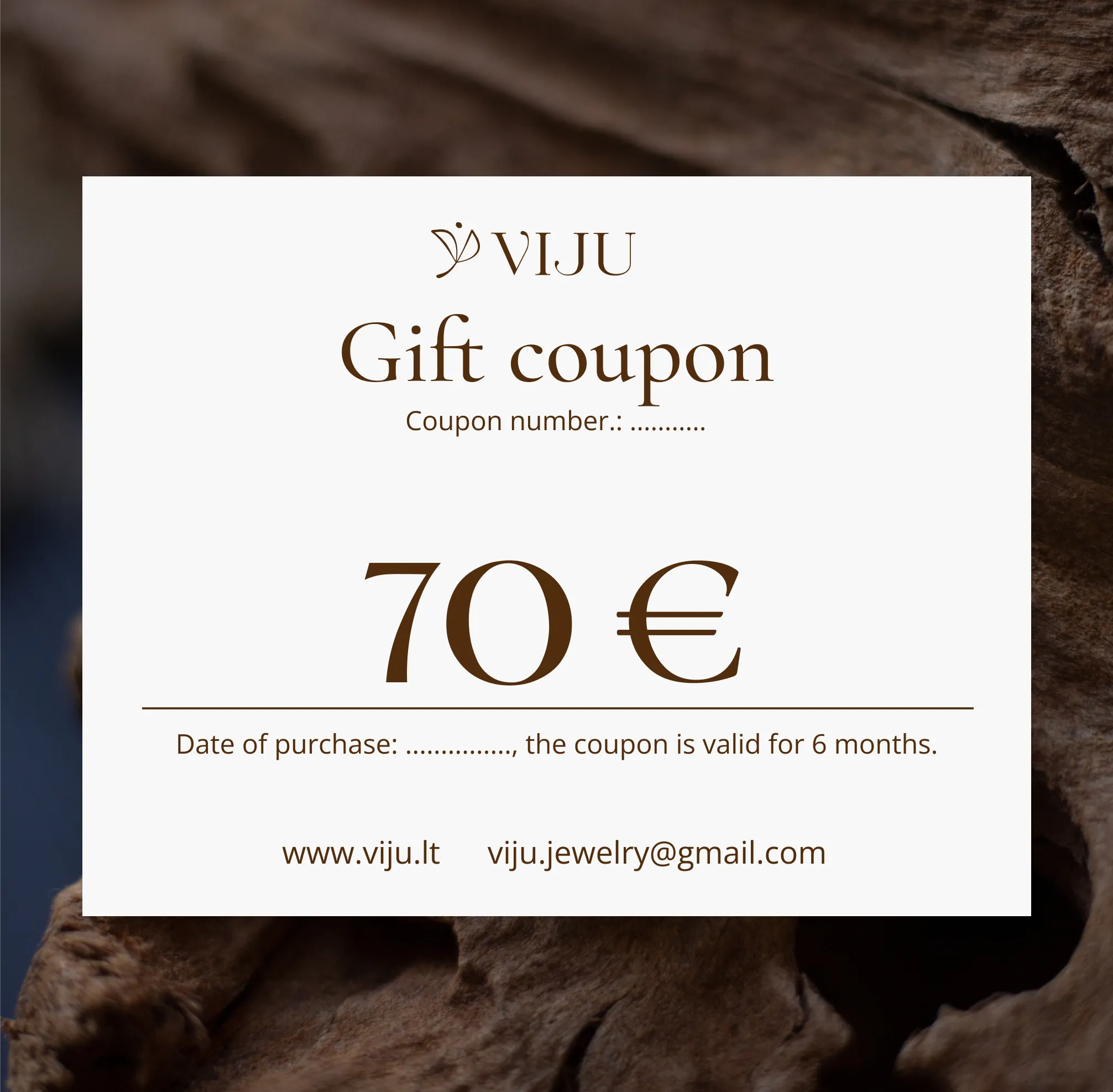 Viju Jewelry Gift Coupon