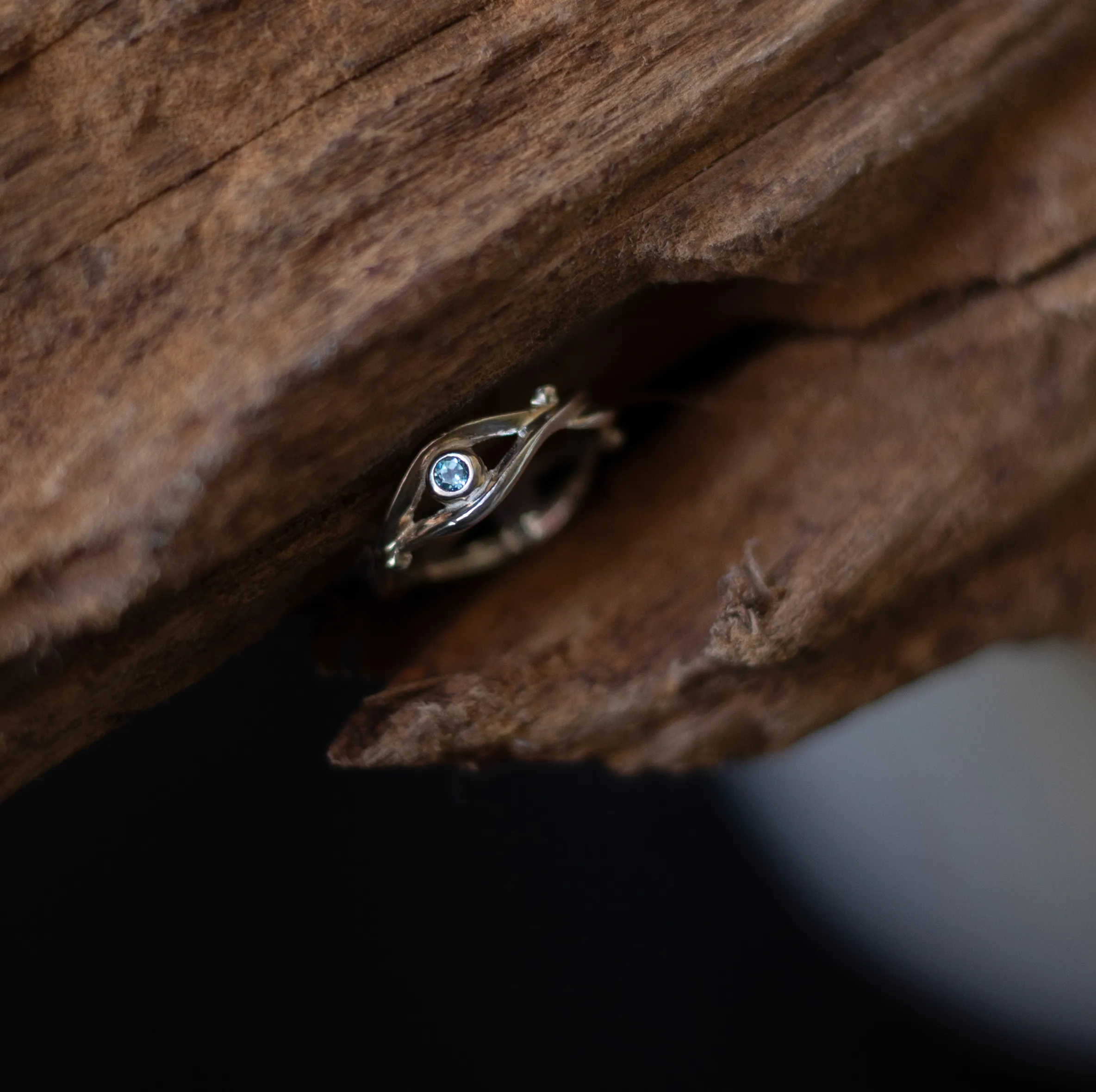 Silver ring "Vijos" with topaz