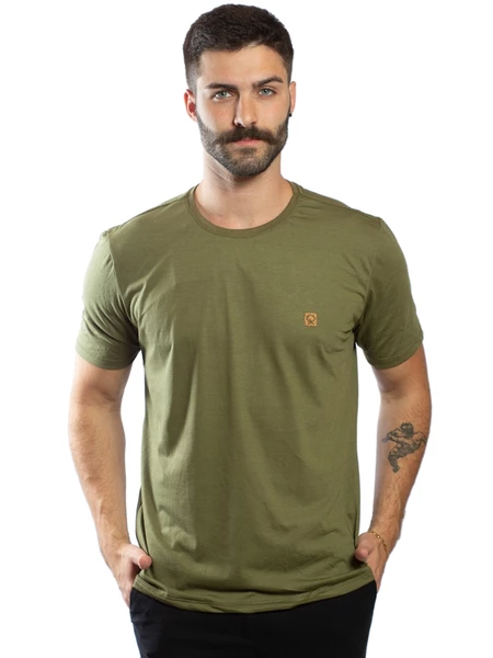 Camiseta Masculina Básica Malha Premium Penteada Slim Sustentável 01